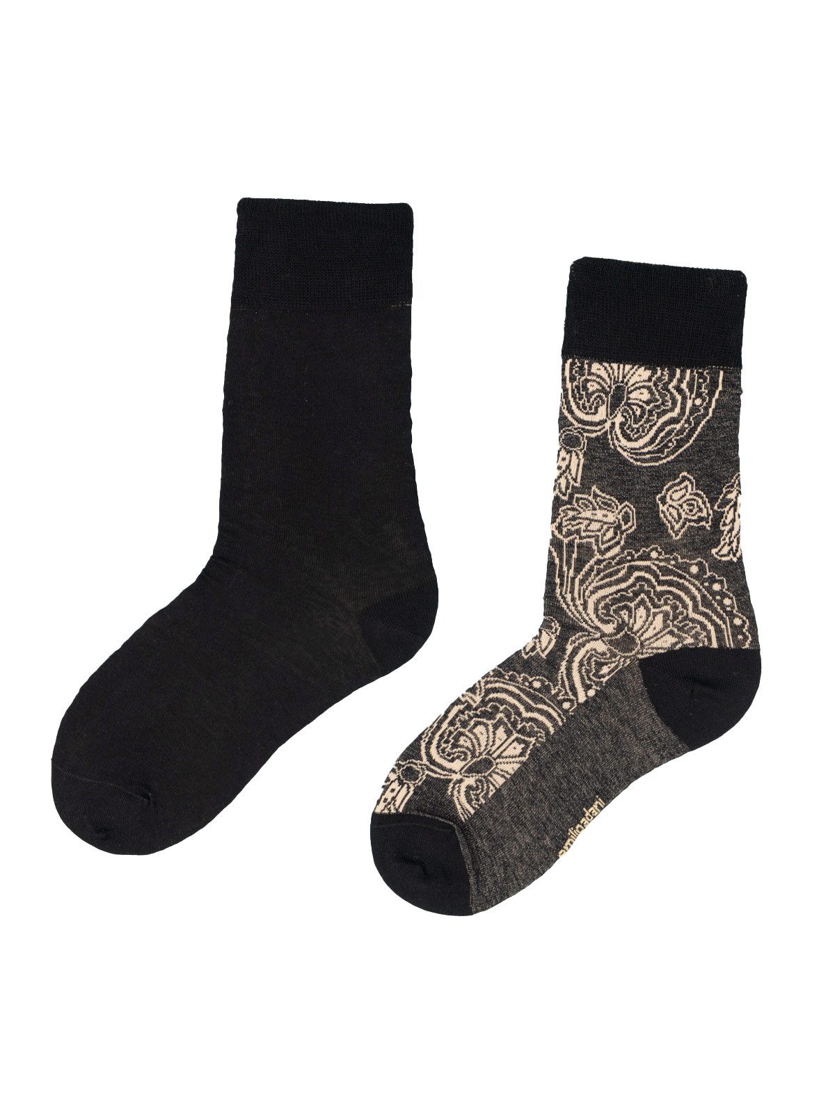 emilio adani Freizeitsocken emilio adani Herren Socke gemustert, Schwarz