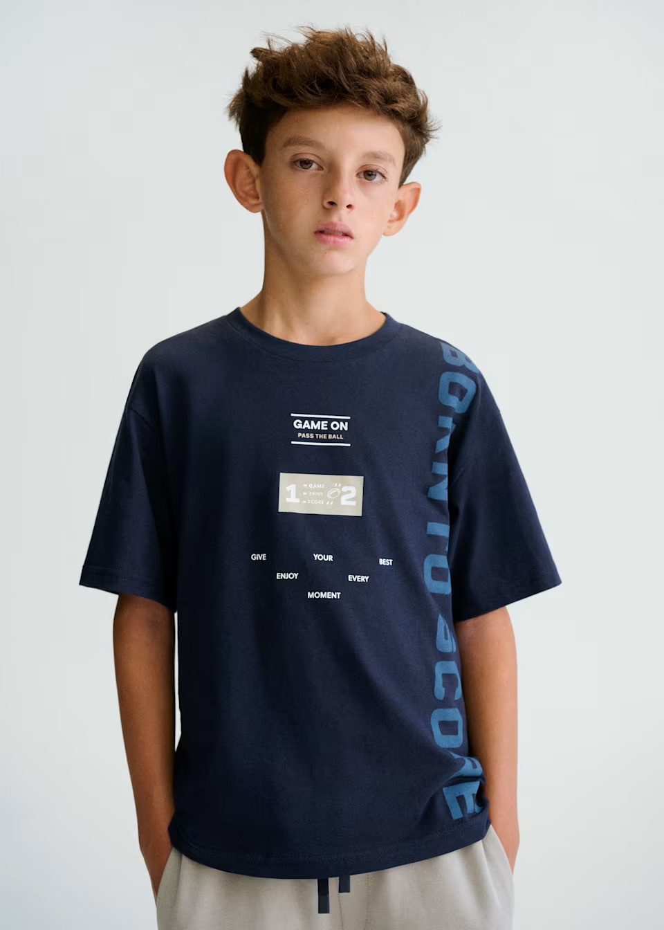 Mayoral T-Shirt Mayoral Teenager Jungen T-Shirt Fußball Schriftzug (6034-23)