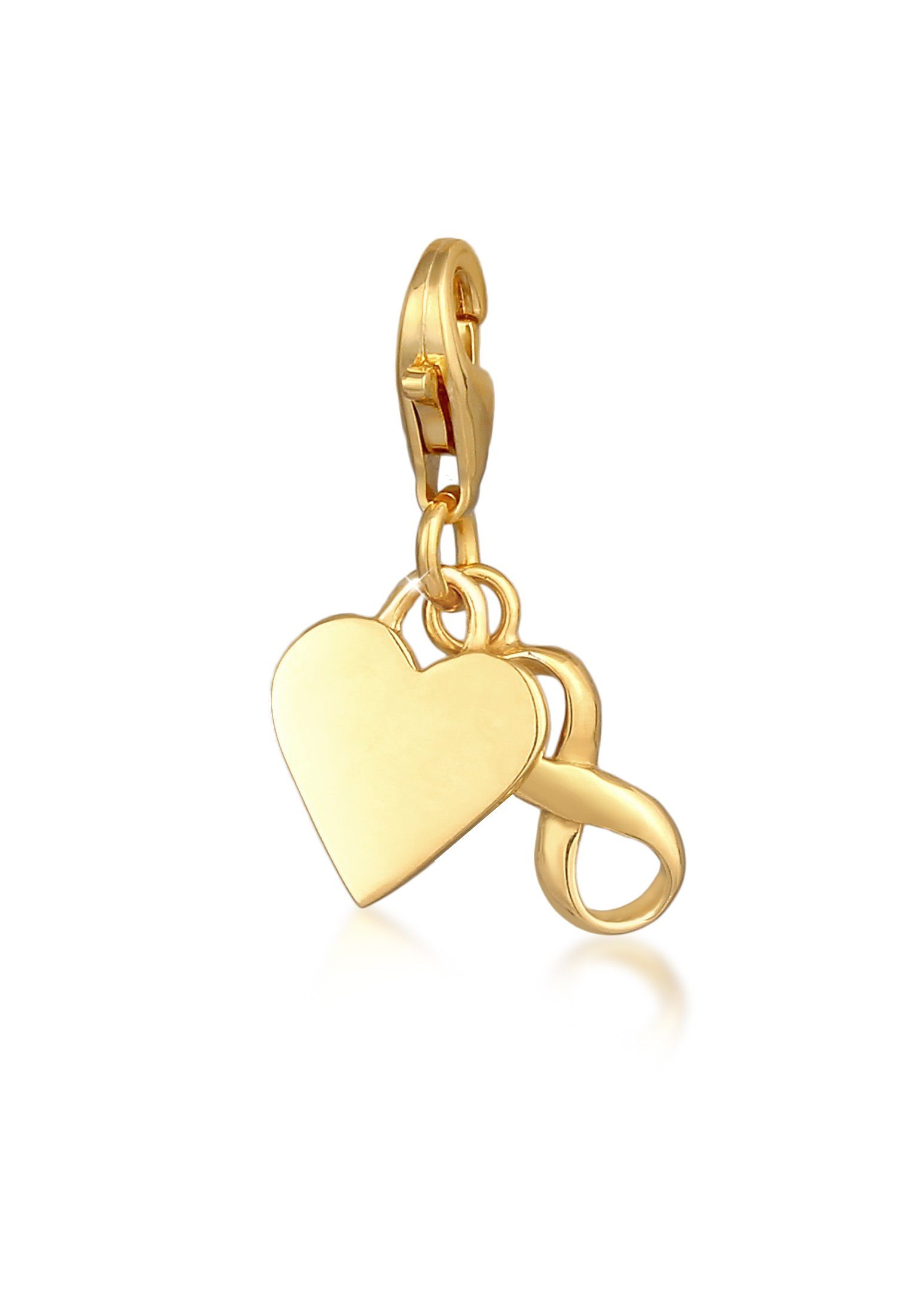 Charm-Einhänger Herz Infinity Symbol Anhänger Basic 925er Silber