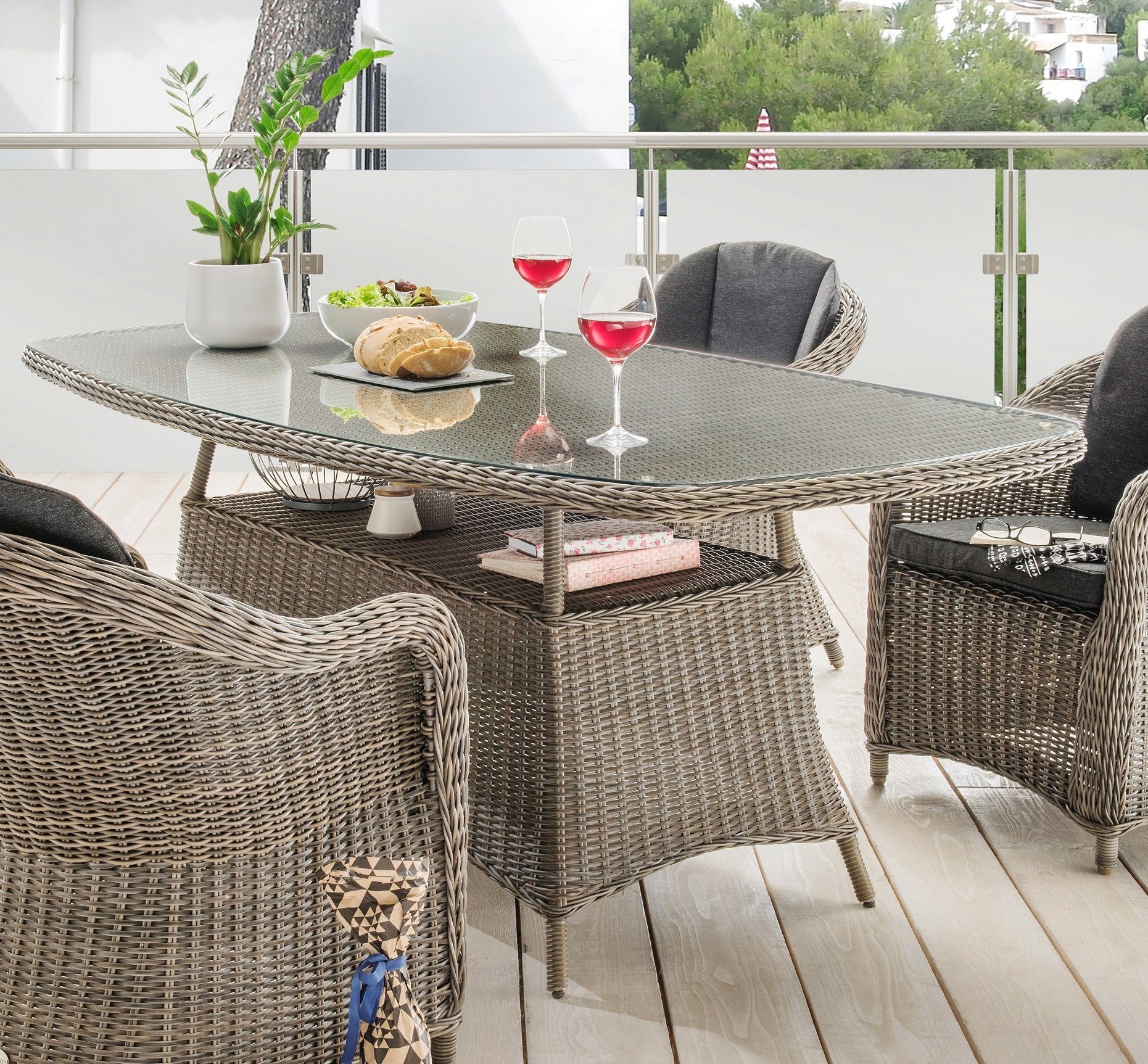 Destiny Tisch Luna Polyrattan 180x100 Cm Otto