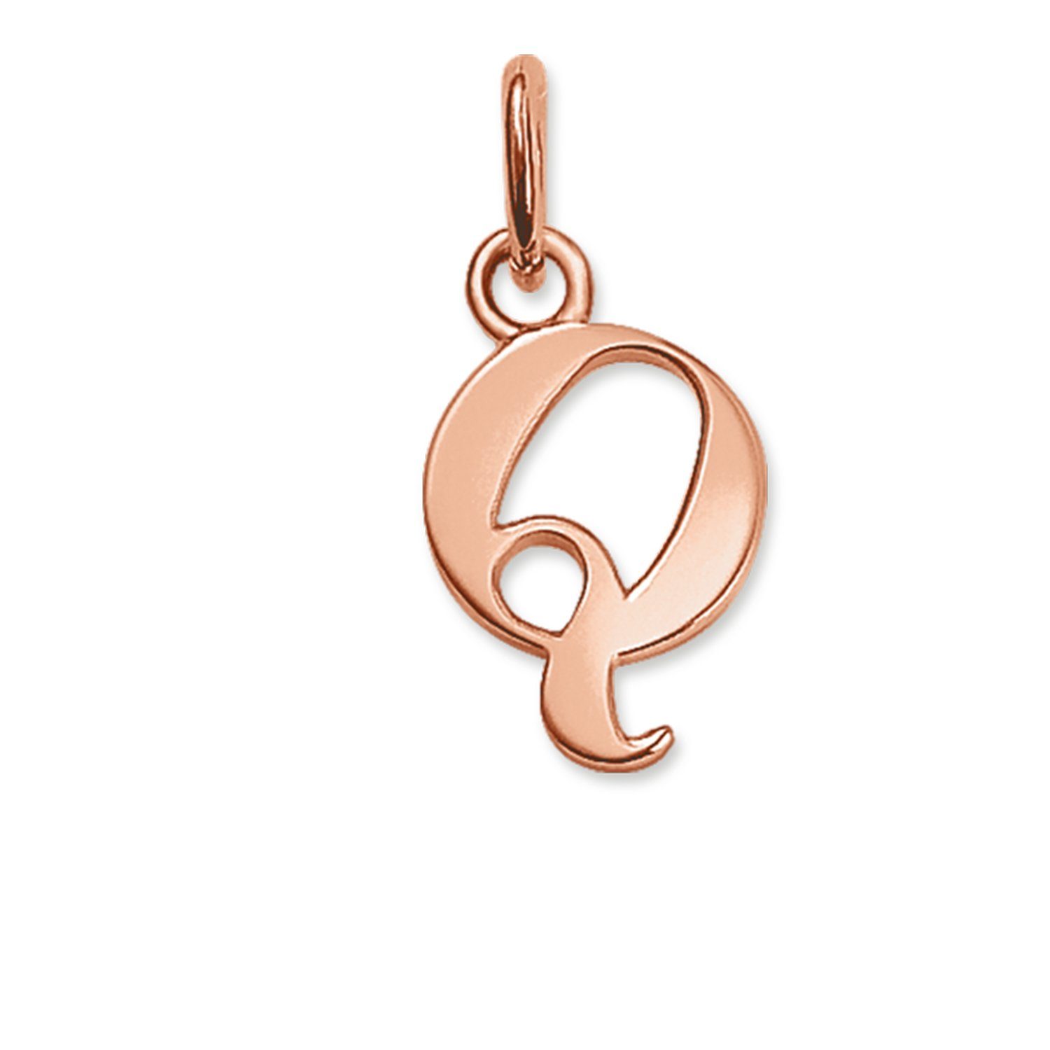THOMAS SABO Kettenanhänger PE604-415-12 Ketten-Anhänger Buchstabe Q Silber Rosé Vergoldet