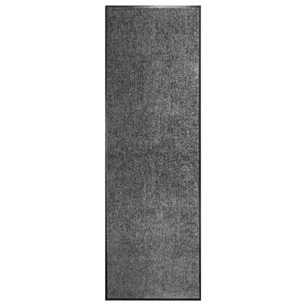 vidaXL Fußmatte Türmatte Fußmatte Waschbar Anthrazit 60x180 cm Schmutzfangmatte Türvor, Rechteck, Höhe: 60 mm