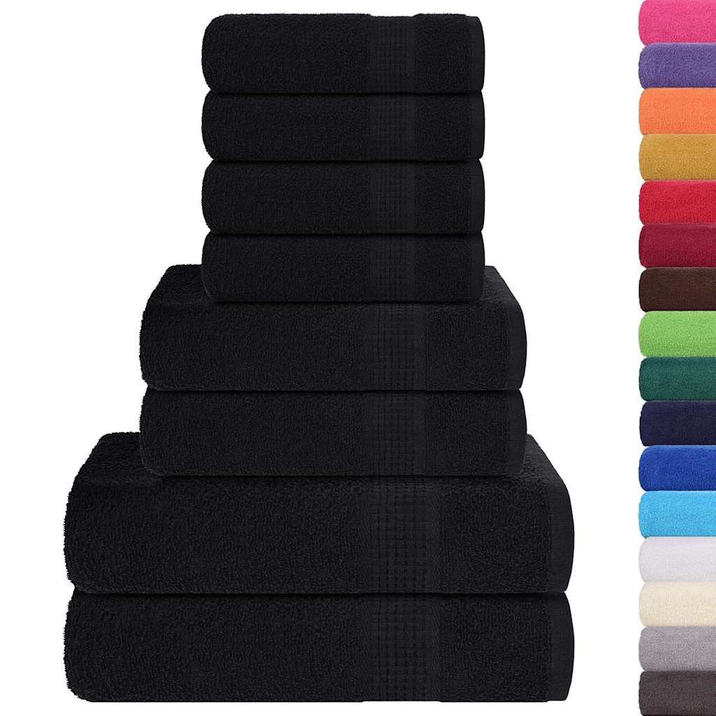 vidaXL Badetücher 8-tlg. Handtuch-Set Schwarz 360 günstig online kaufen