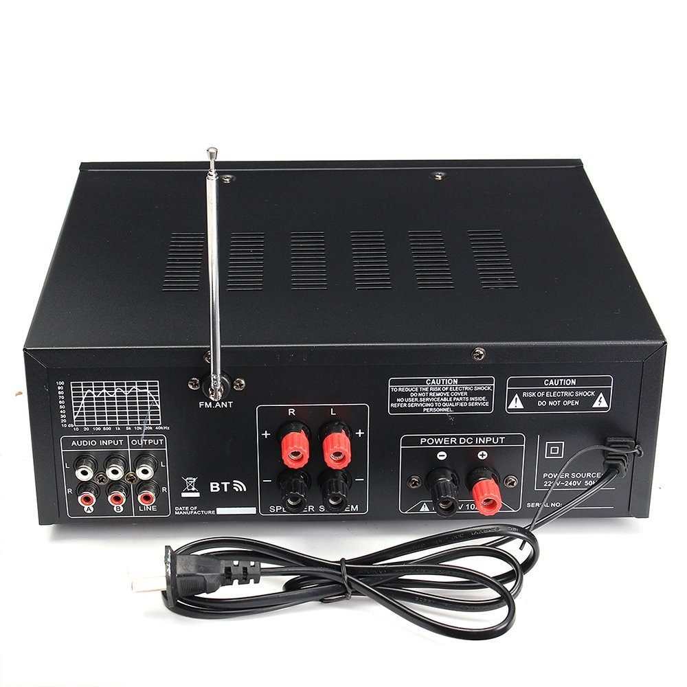 Insma Audioverstärker (2000W mit Fernbedienung 2-Kanal FM für Heimauto) – Bild 2 von 5