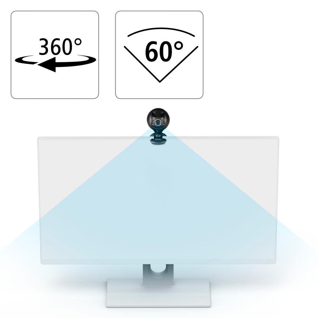 Hama Webcam HD Qualität für Videotelefonie / Gespräche Webcam (HD)