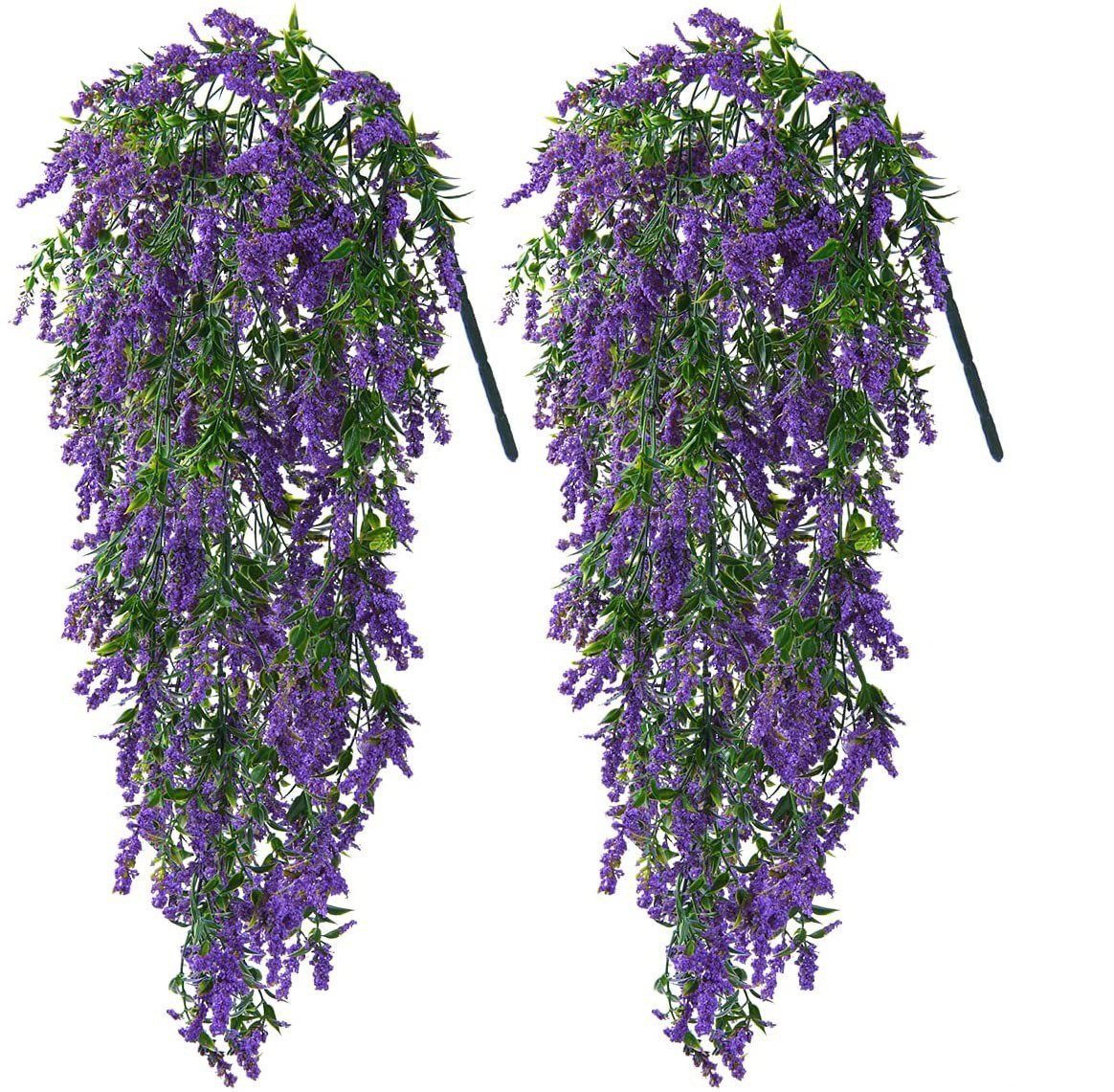 Kunstblumenstrauß 2 Stück Hängende Kunstpflanzen Lavendel, günstig online kaufen