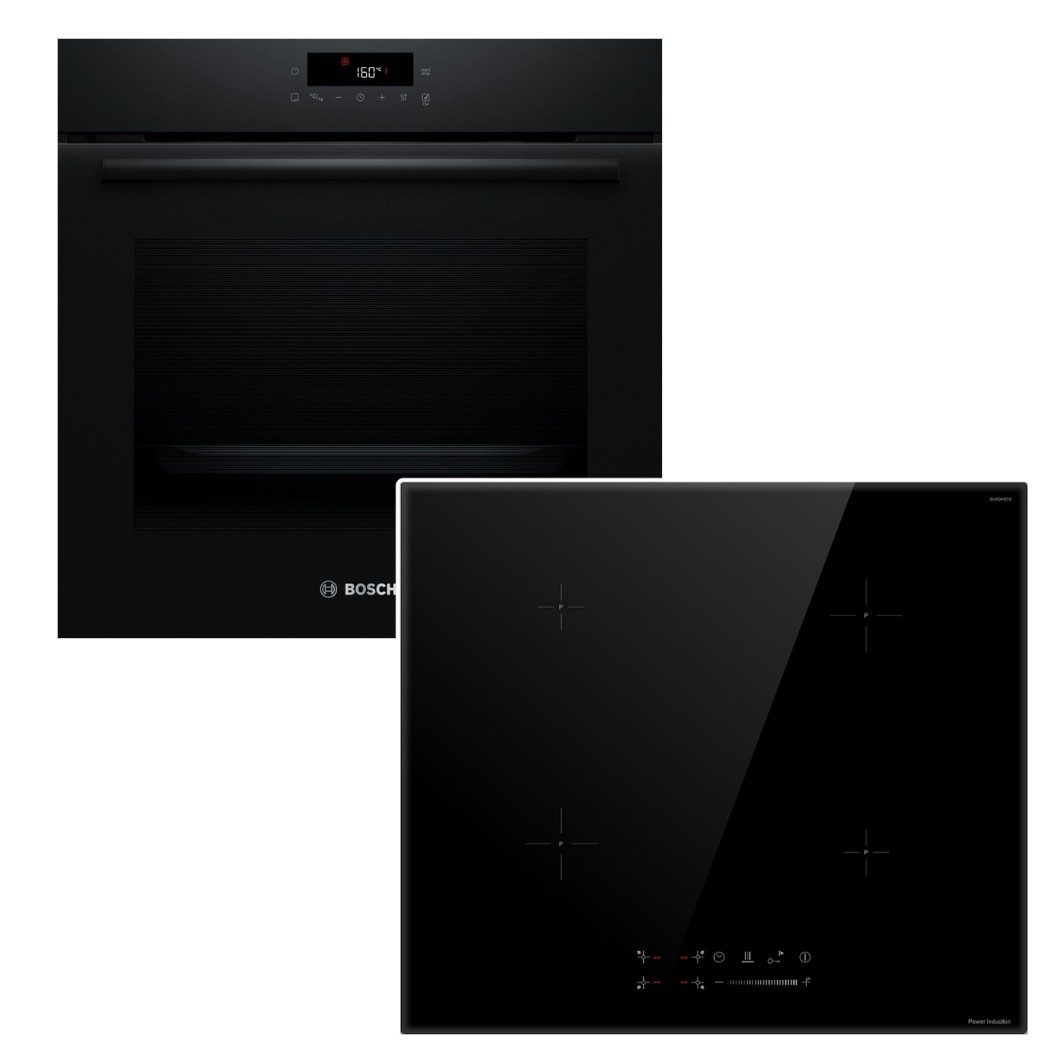 BOSCH Backofen-Set Pyrolyse AutoPilot 10+ keenberk Induktionskochfeld Boost Touch Slider, mit Nein, Pyrolyse-Selbstreinigung Hydrolyse