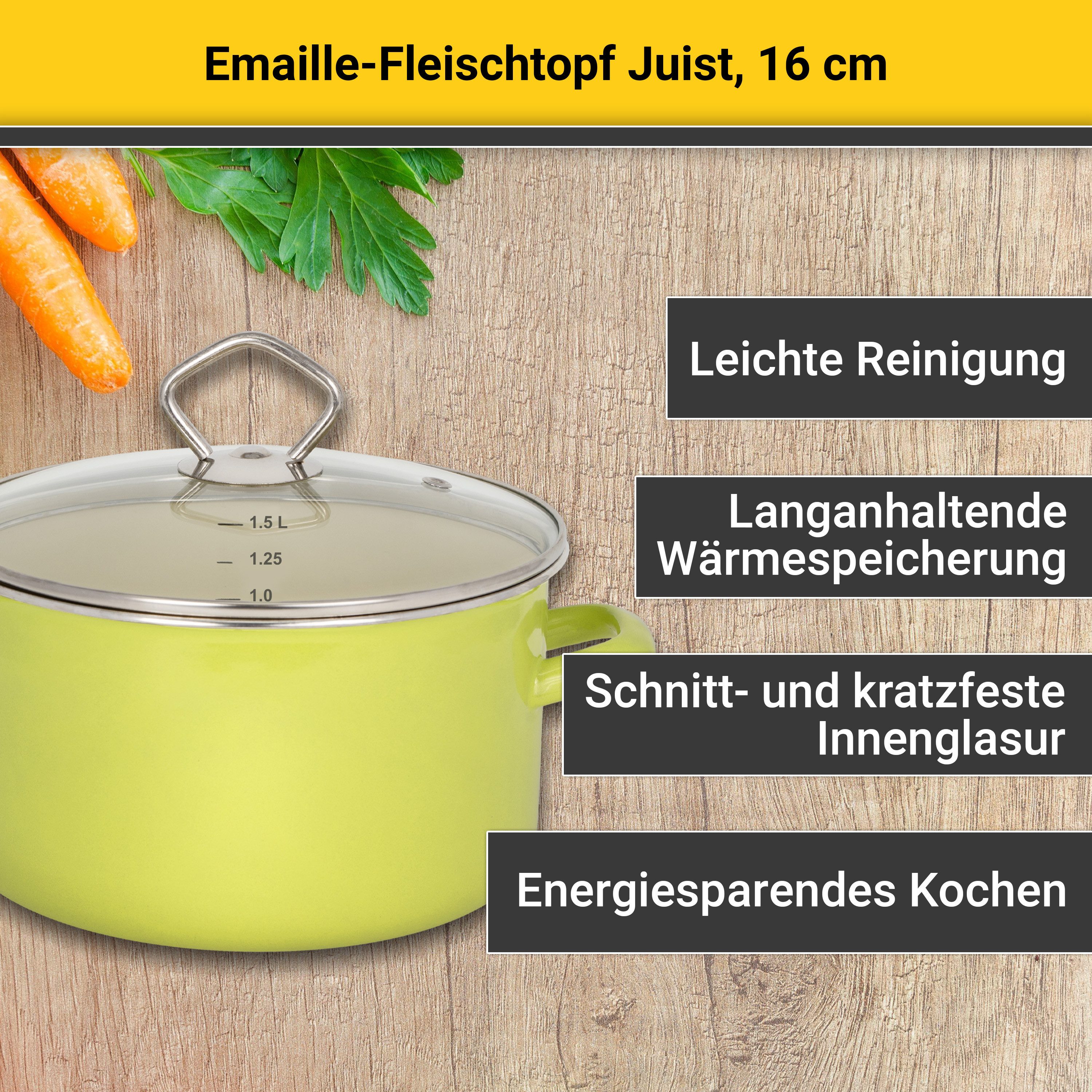 Krüger Fleischtopf Juist, Emaille (1-tlg), Induktionsgeeignet