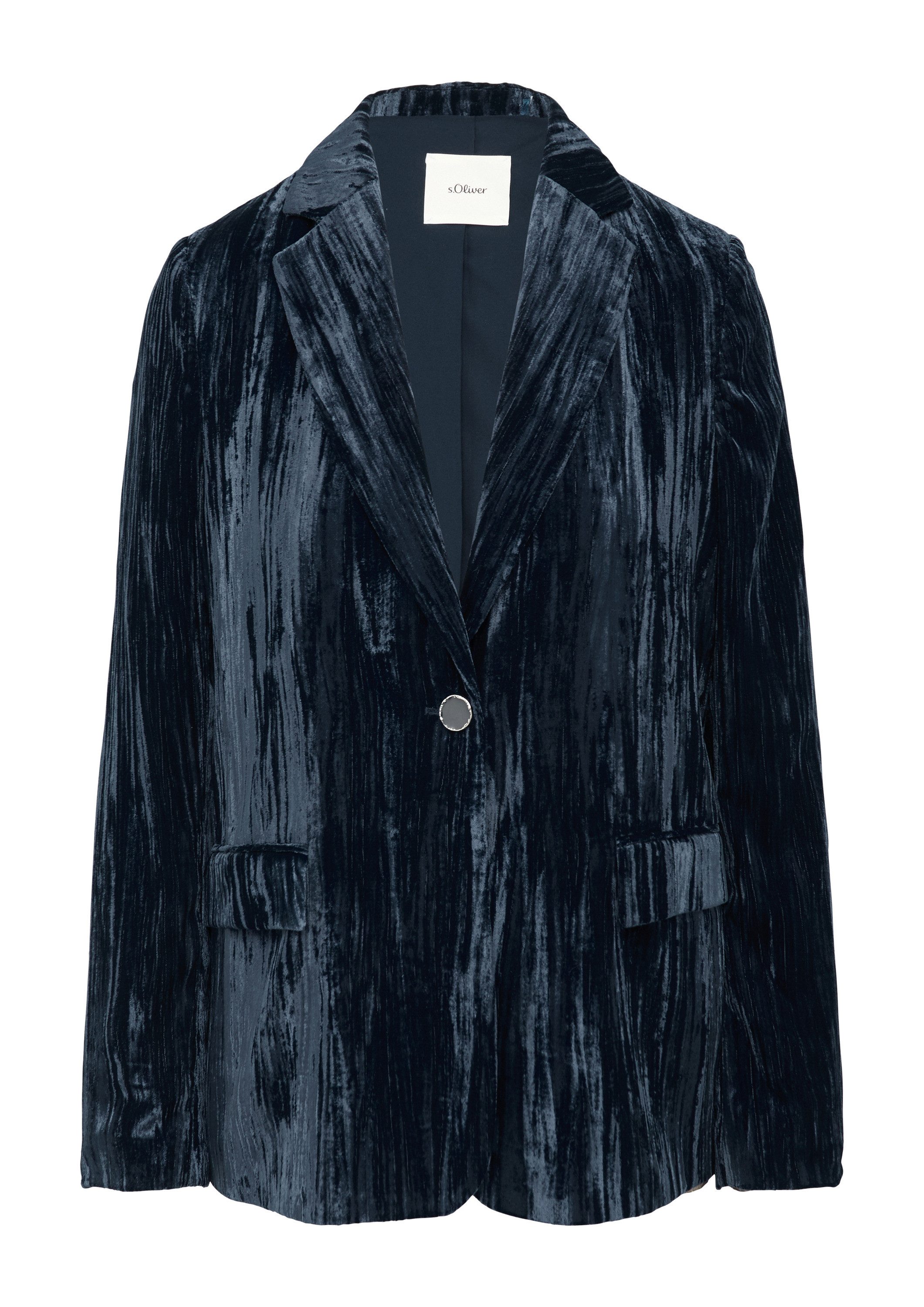 s.Oliver Jackenblazer Indoor-Blazer Leichter strukturierter Samtblazer im R günstig online kaufen