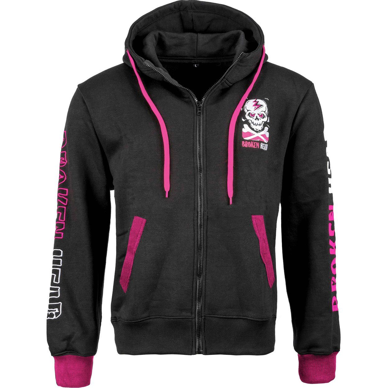 Original Broken Head Kapuze Hoodie Pink mit