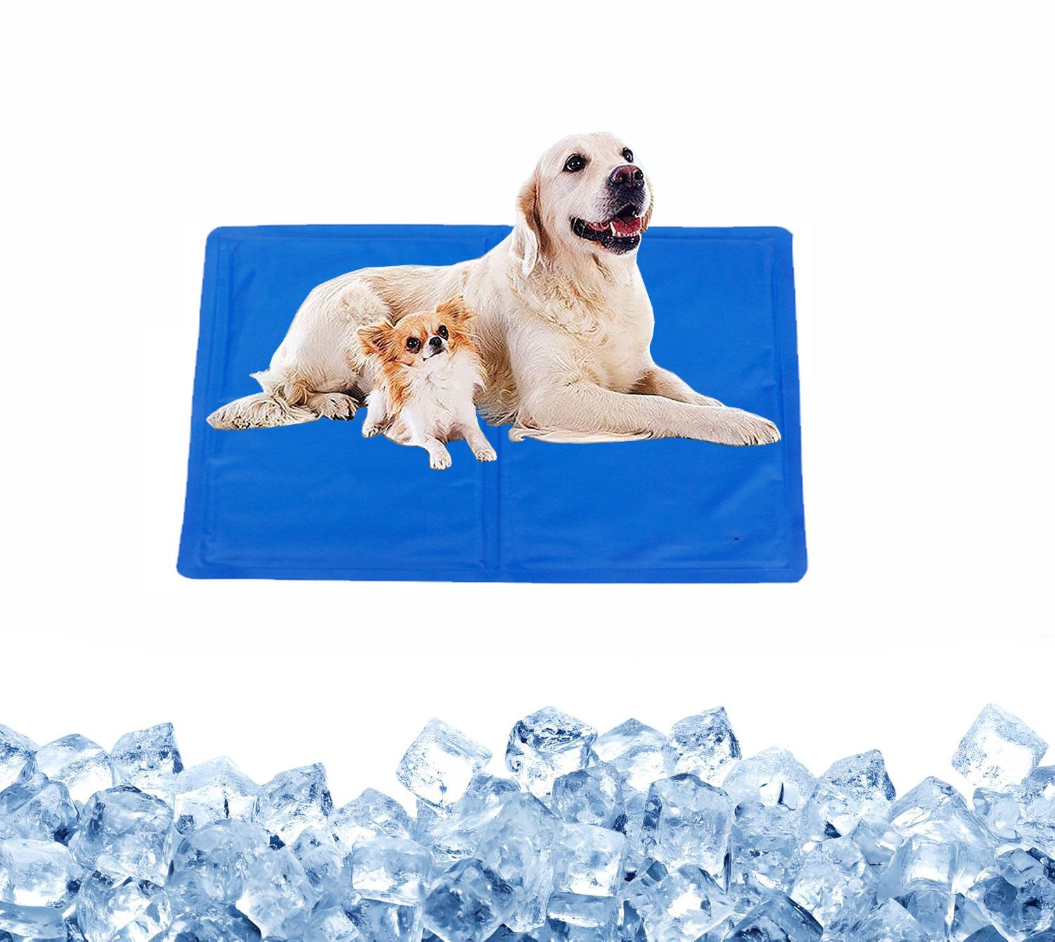 Ledander Hundematte Kühlmatte Für Hunde, Kühlmatte Hund Selbstkühlend für den Sommer, Rratzfest & rutschfest Kühldecke Hund