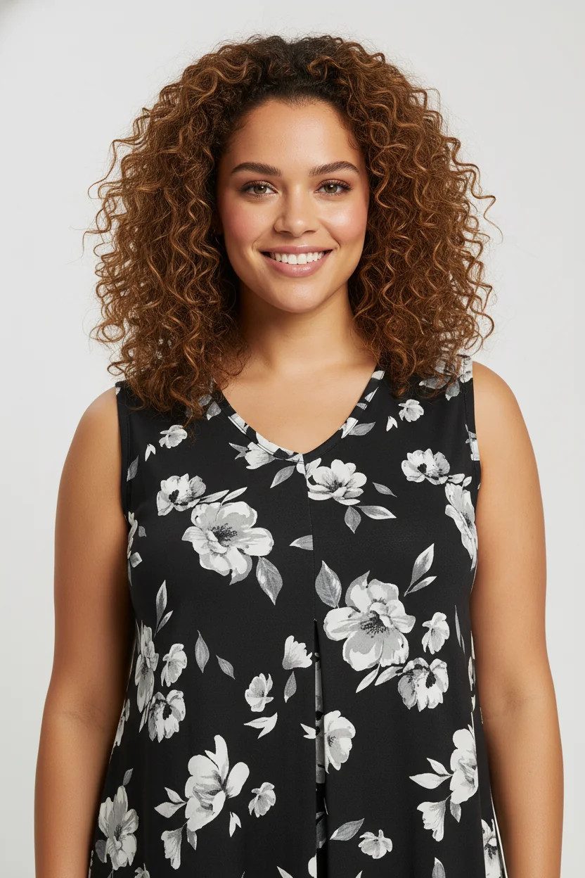 Shape of You Blusentop Blumiges ärmelloses günstig online kaufen