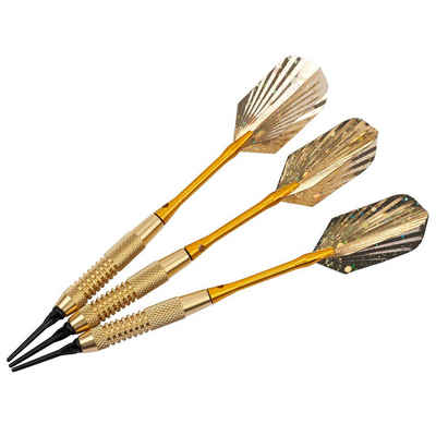 Kings Dart Dartpfeil Softdart Gold Star, 16/18 g, Griffiges Barrel aus Messing in Torpedoform