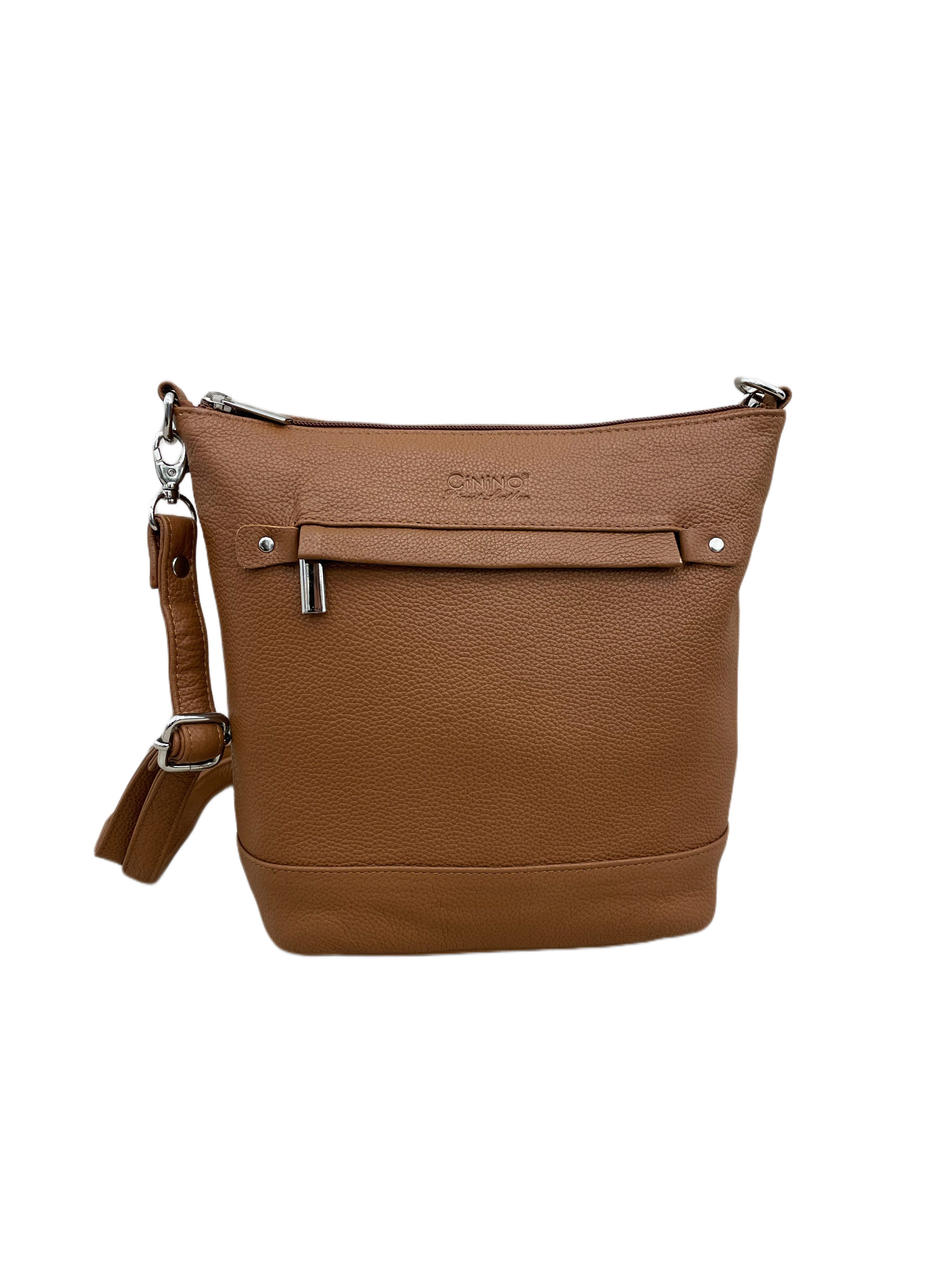 Cinino Handtasche Elina, Ledertasche Umhängetasche Rindleder günstig online kaufen