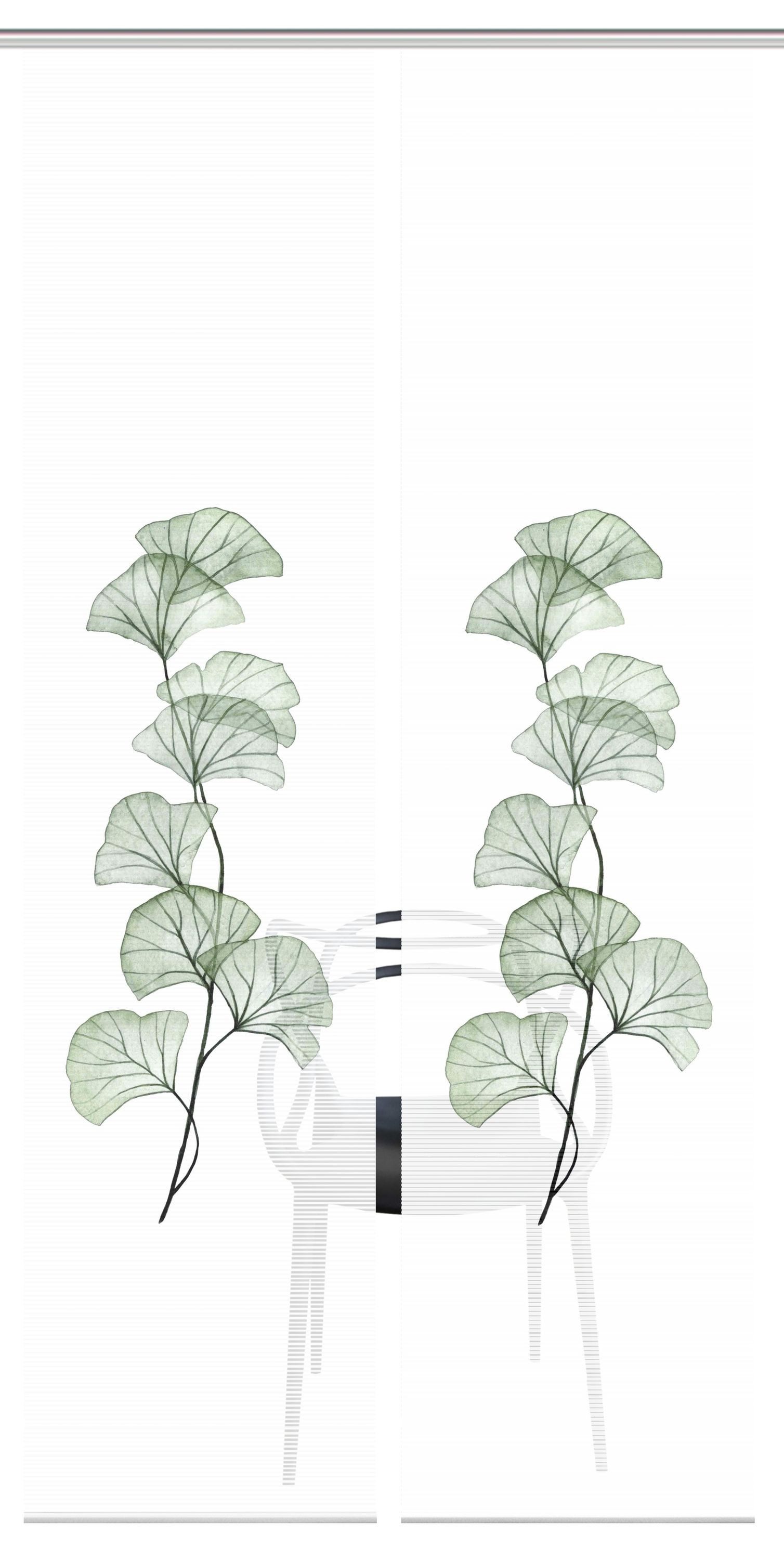 Vision S Schiebegardine 080770 BERTO Schiebegardine, halbtransparent, Bambus-Optik, 260x60 cm (1 St), Paneelwagen, halbtransparent, 100% Polyester