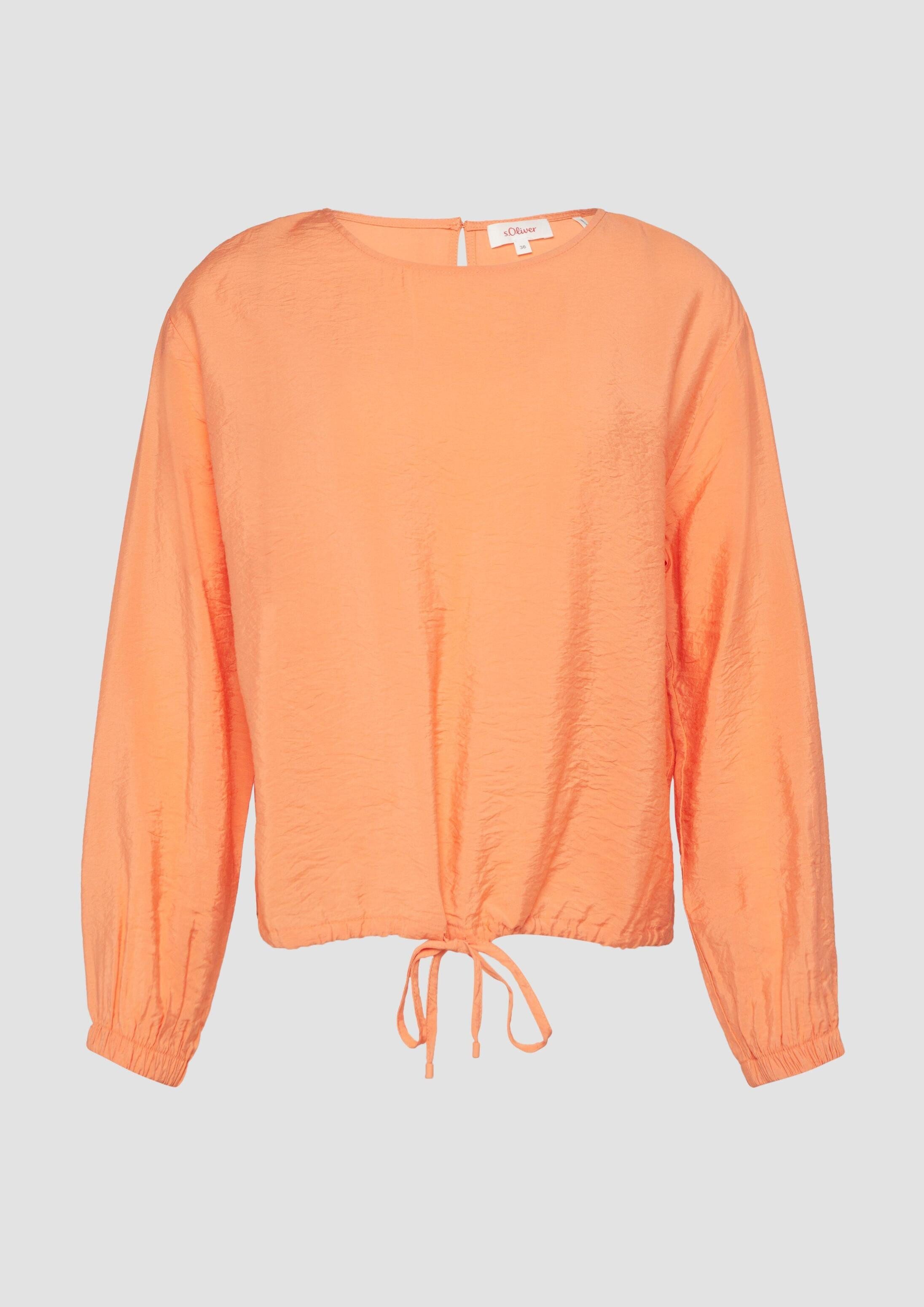 s.Oliver Langarmbluse Bluse Viskosemix-Bluse in O-Shape