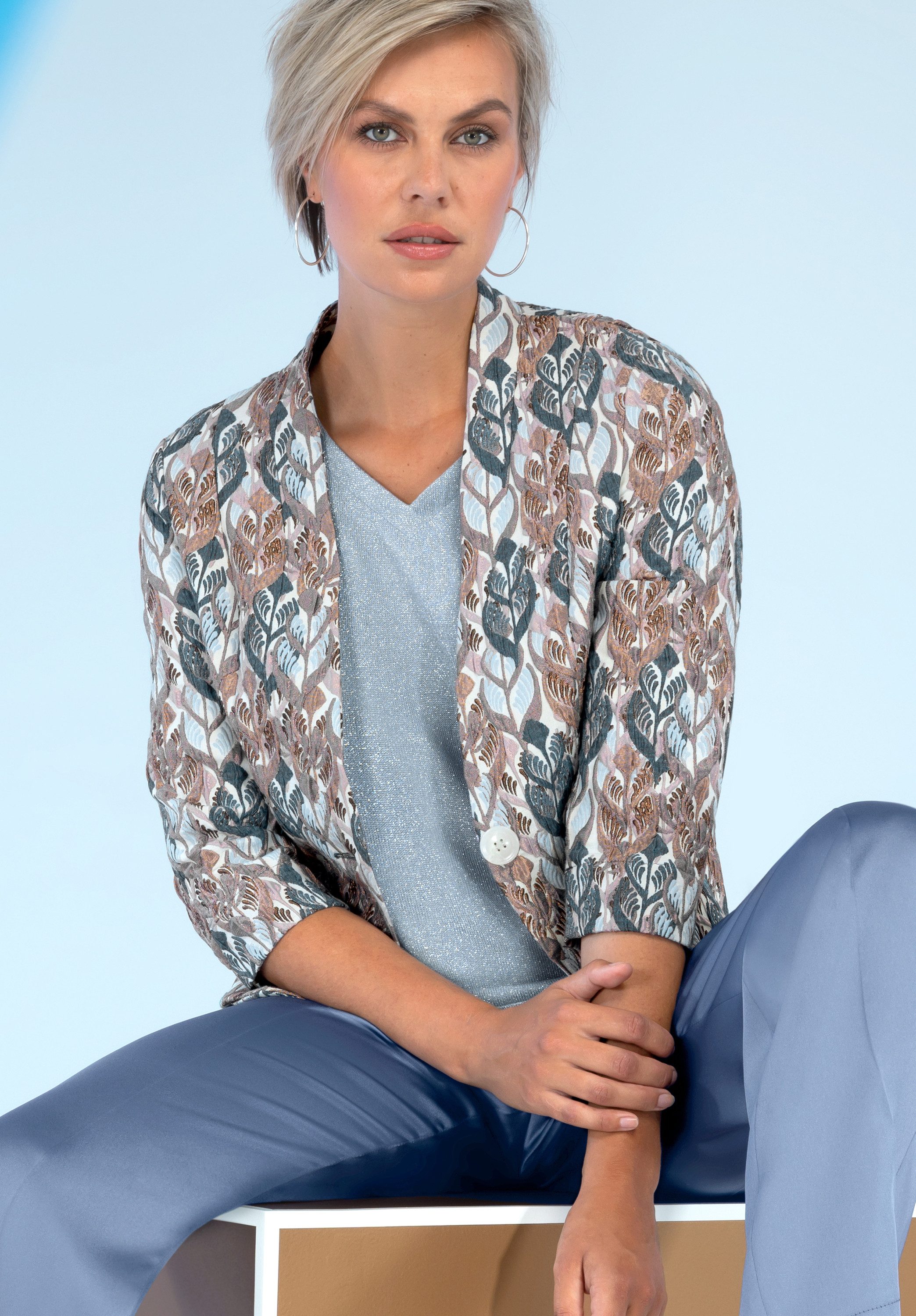 bianca Kurzblazer ABBY in edlem Jacquard-Dessin