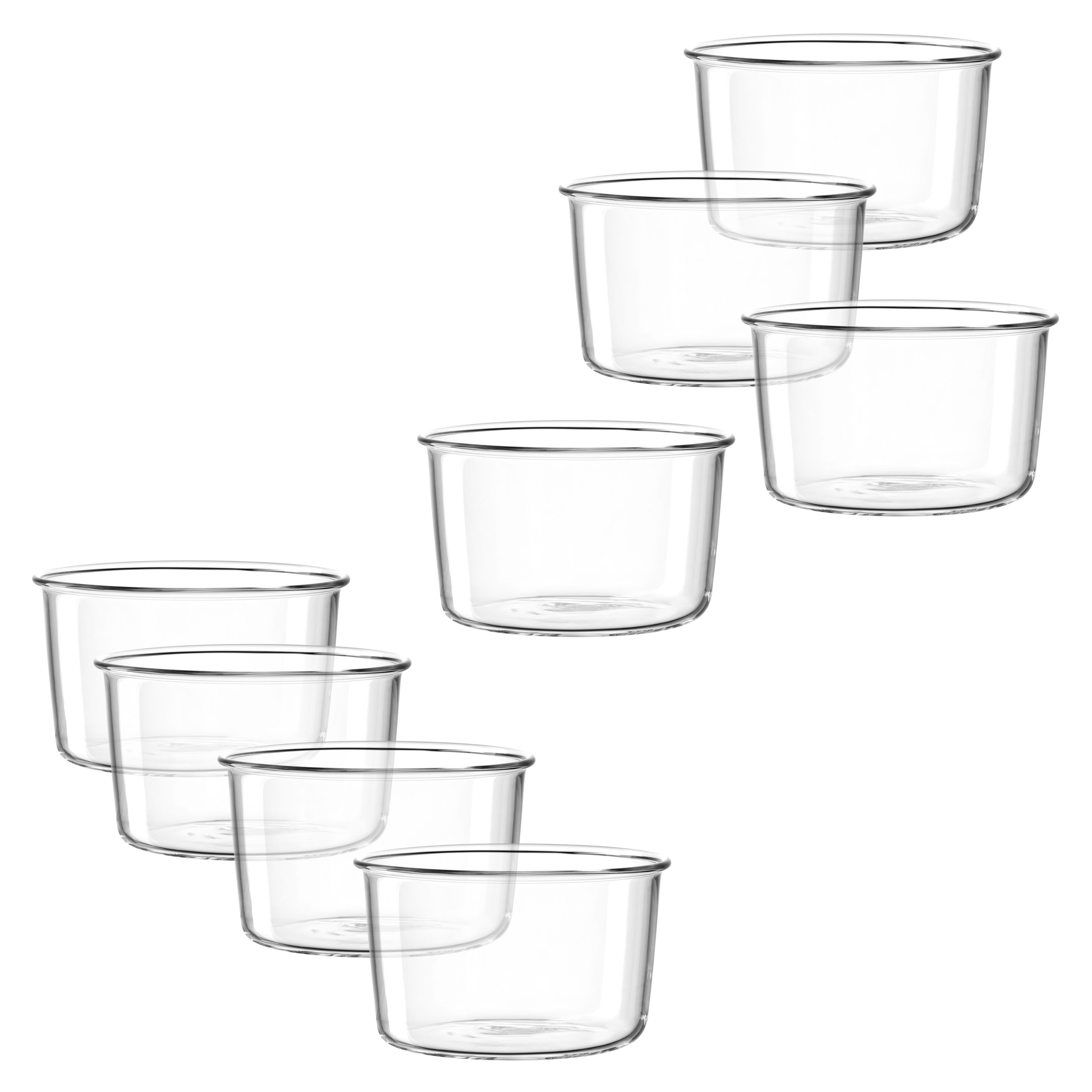 LEONARDO Schale VETRO, Ø 9 cm, 8er-Set, Glas, (Set, 8-tlg), spülmaschinengeeignet