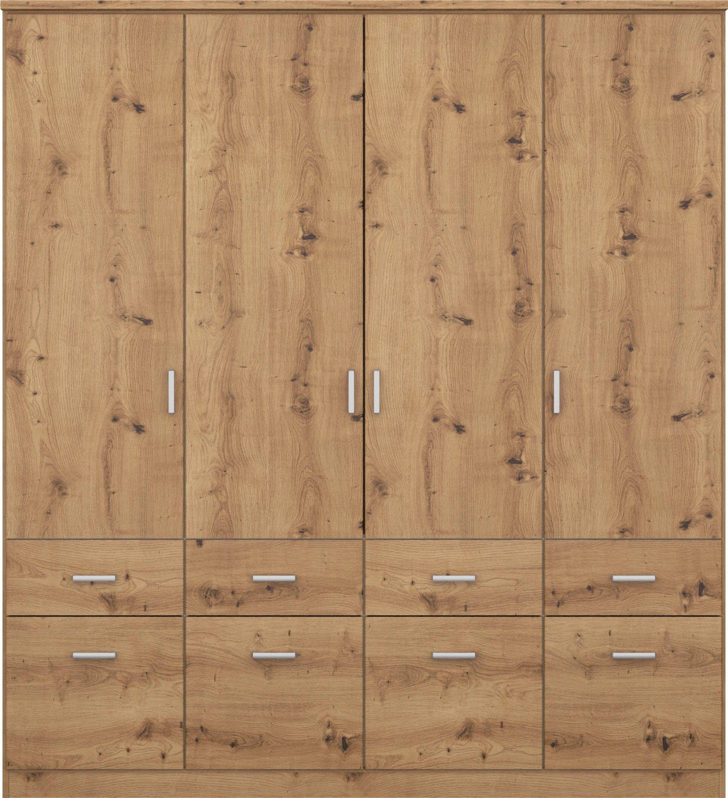 rauch Kleiderschrank Kleiderschrank Schrank Garderobe deckenhoher Schrank BREMEN (optional mit Spiegel, Breiten: 91/136/181 cm, Höhe: 199 cm) in vielen Farbvari – Bild 4 von 5