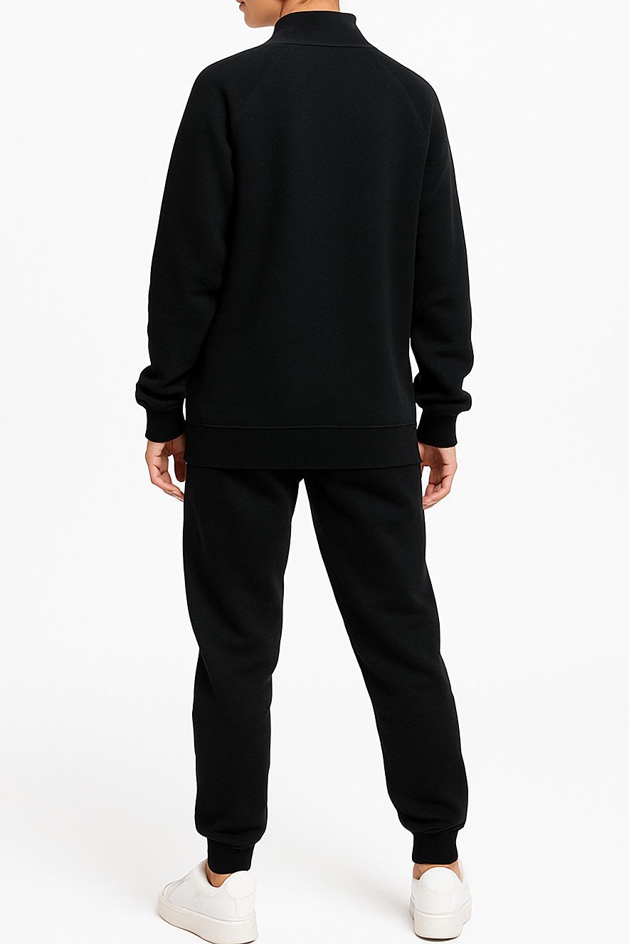 L.gonline Freizeitanzug Damen Trainingsanzug, Freizeitanzug ohne Kapuze 500A (Sweatjacke ohne Kapuze mit Hose, 2-tlg), Fitness Freizeit Casual