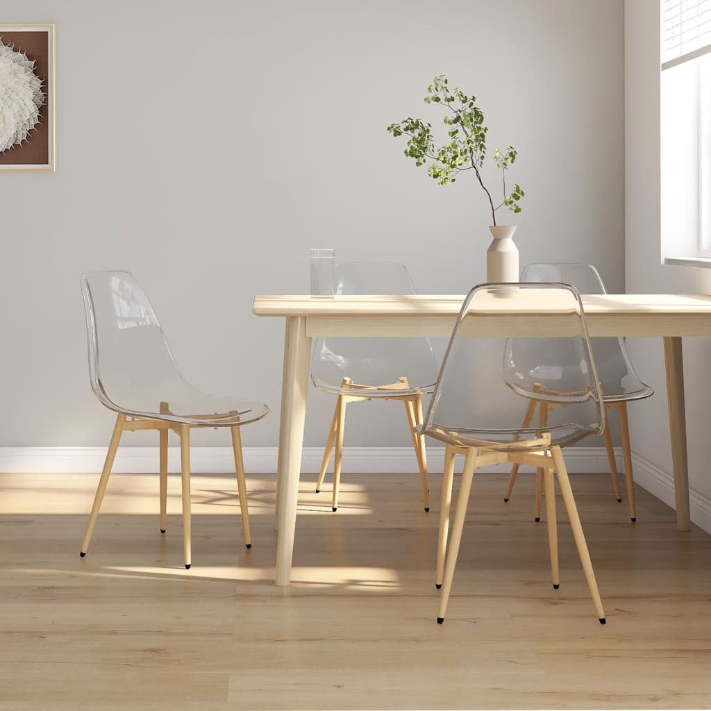 furnicato Esszimmerstuhl Esszimmerstühle 4 Stk. Transparent günstig online kaufen
