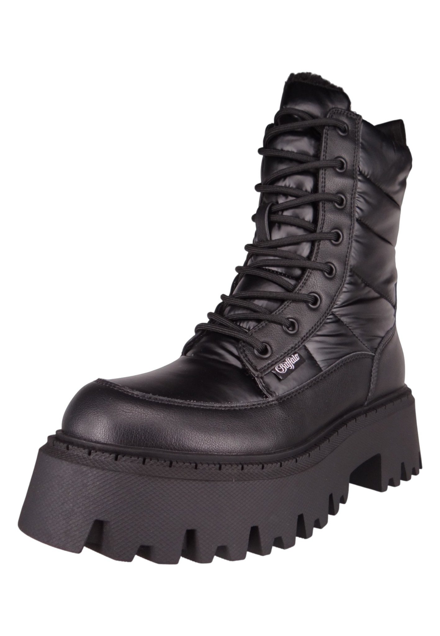 Buffalo 1622597 Aspen Laceup Quilt Black Stiefelette günstig online kaufen