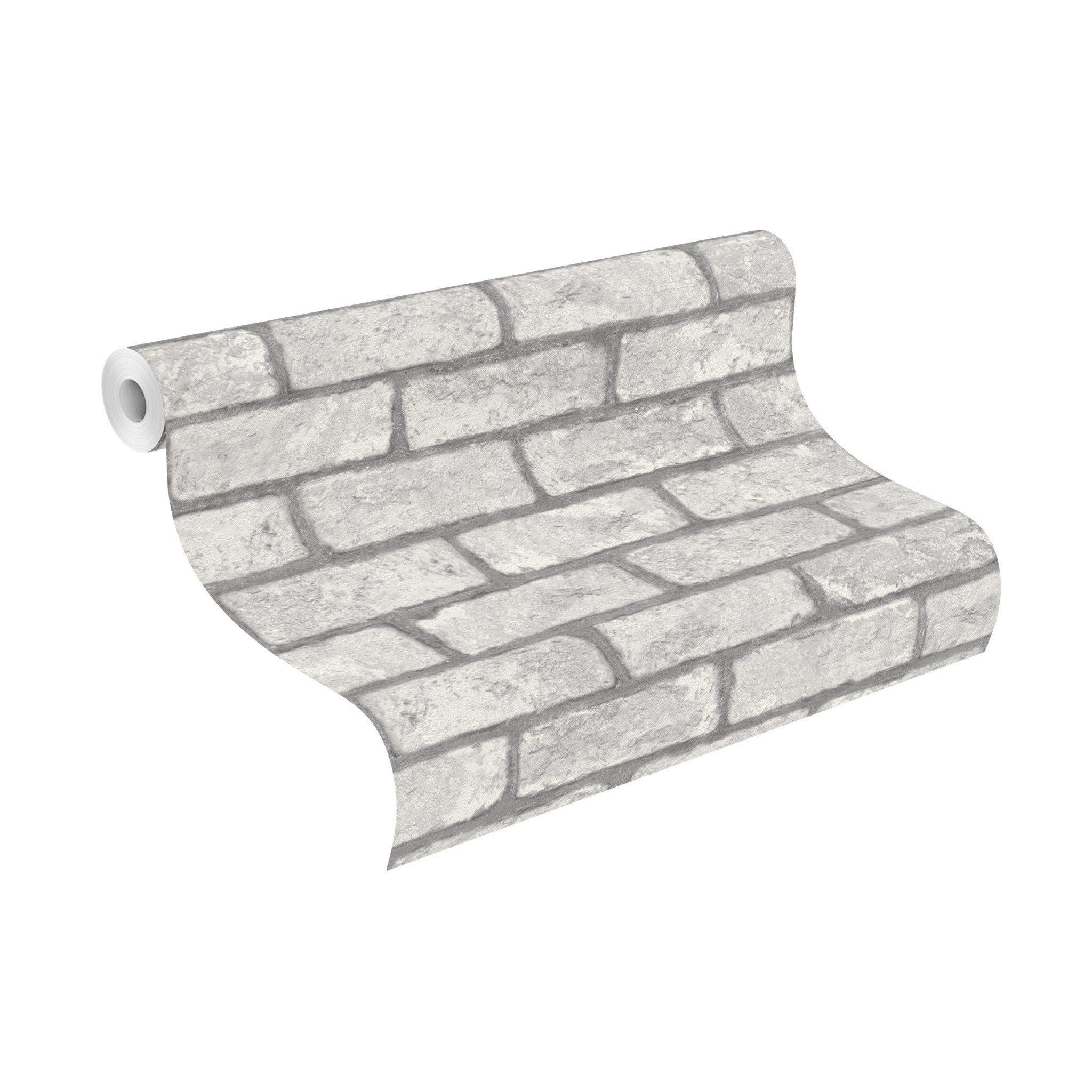 Rasch Papiertapete Papiertapete mit Steinoptik in Grau, glatt, 3D-Optik, St günstig online kaufen