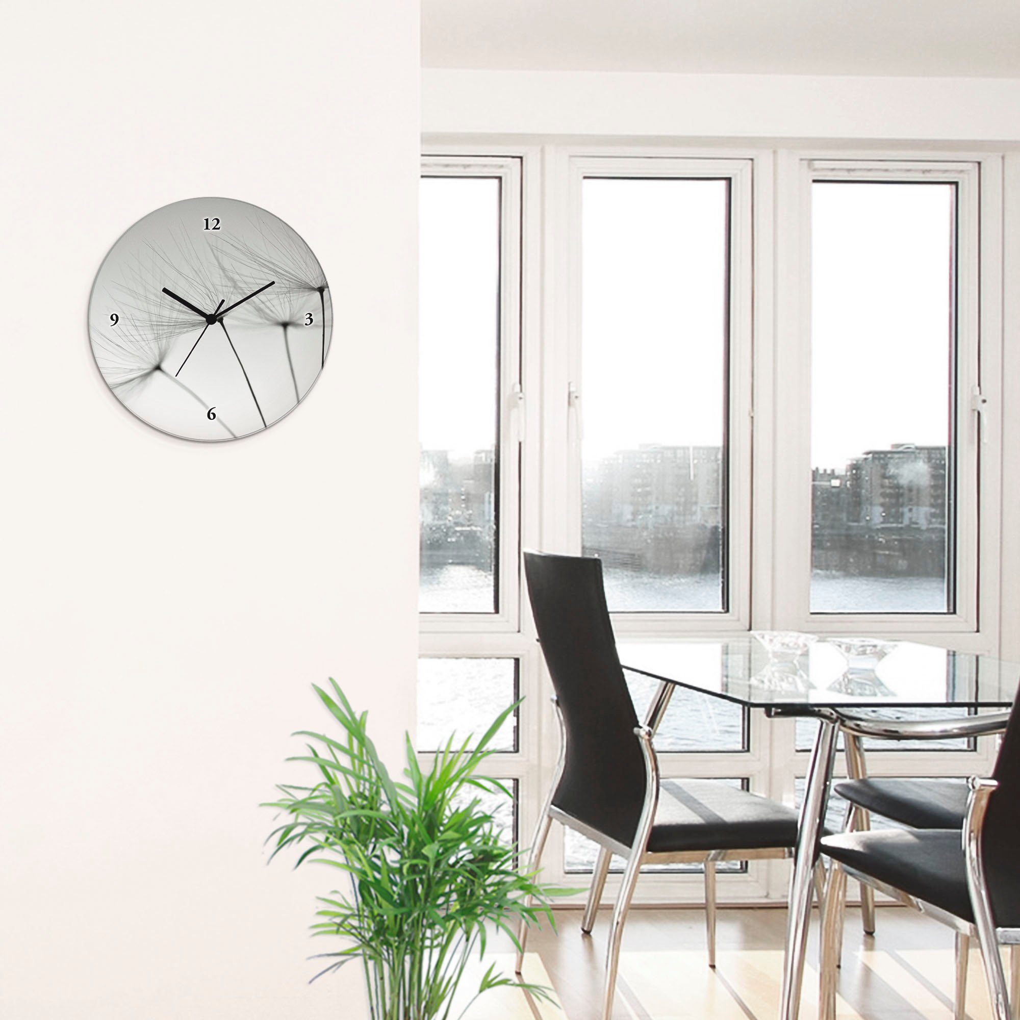 Artland Wanduhr Pusteblumen-Samen (wahlweise mit Quarz- oder Funkuhrwerk, lautlos ohne Tickgeräusche)