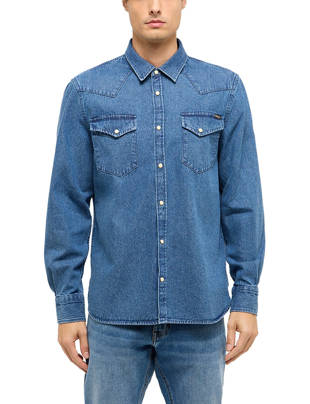 MUSTANG Langarmhemd Herren Style Duver