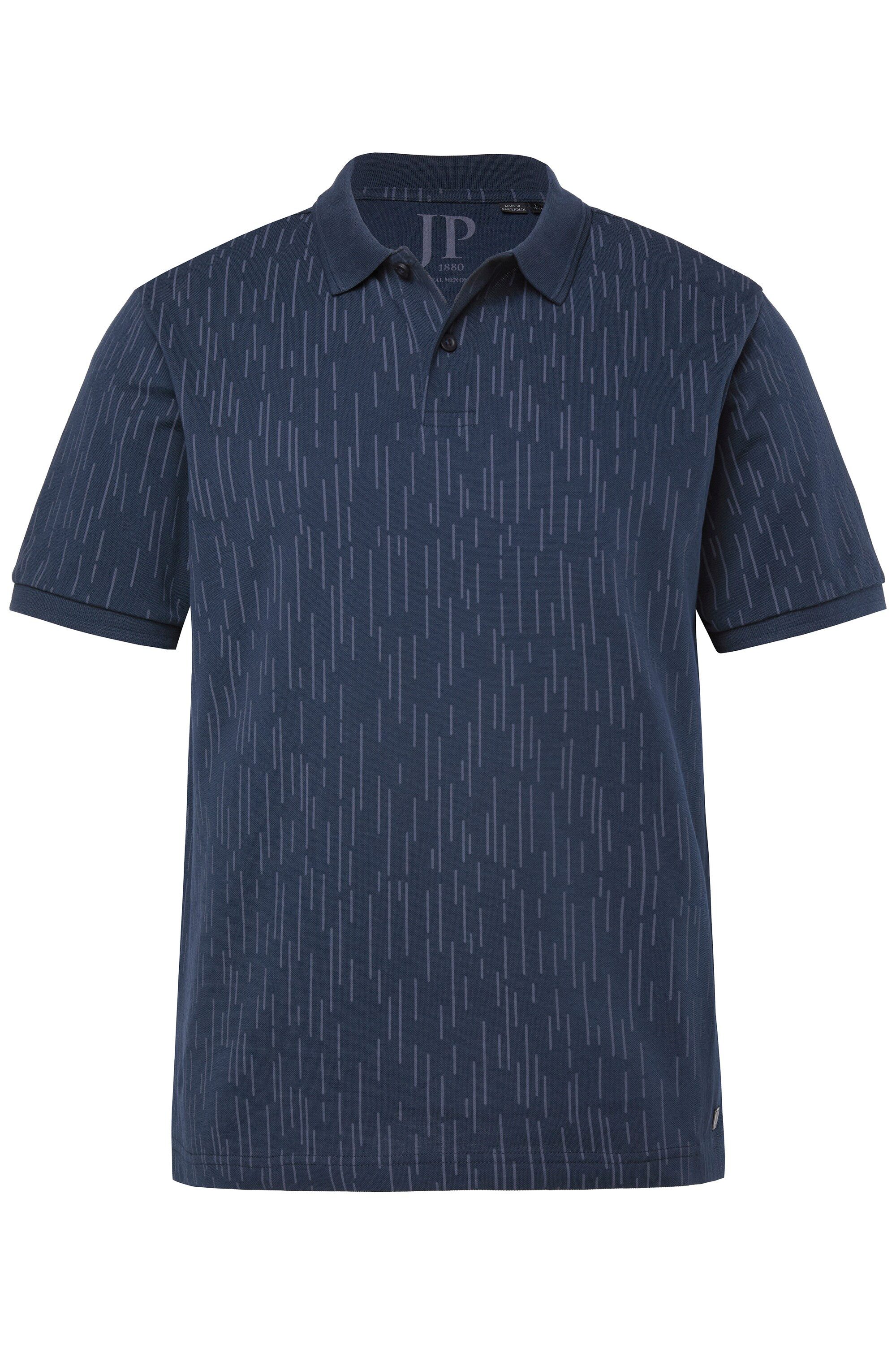 Poloshirt Poloshirt Halbarm Piqué Alloverdruck bis 8 XL