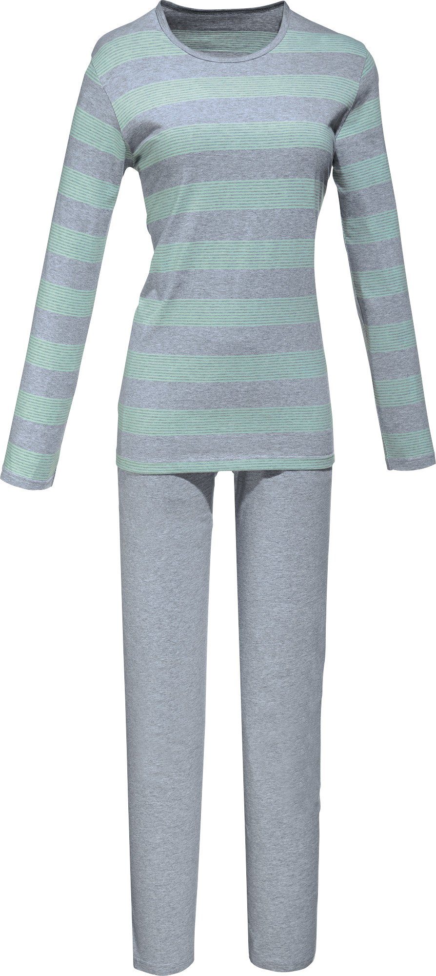 REDBEST Pyjama Damen-Schlafanzug Single-Jersey Streifen günstig online kaufen