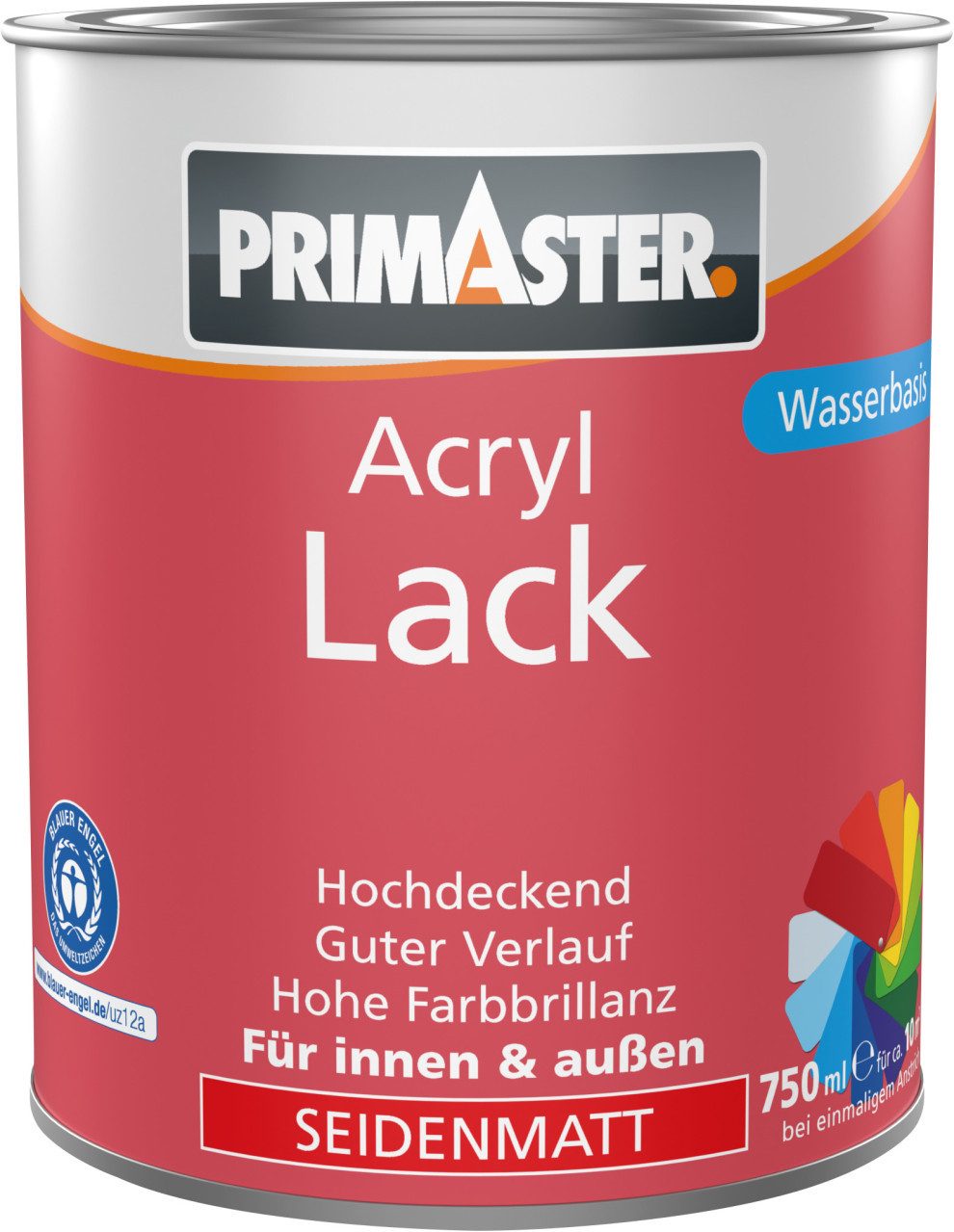 Primaster Acryl-Buntlack Primaster Acryl Lack cremeweiß seidenmatt 750 ml