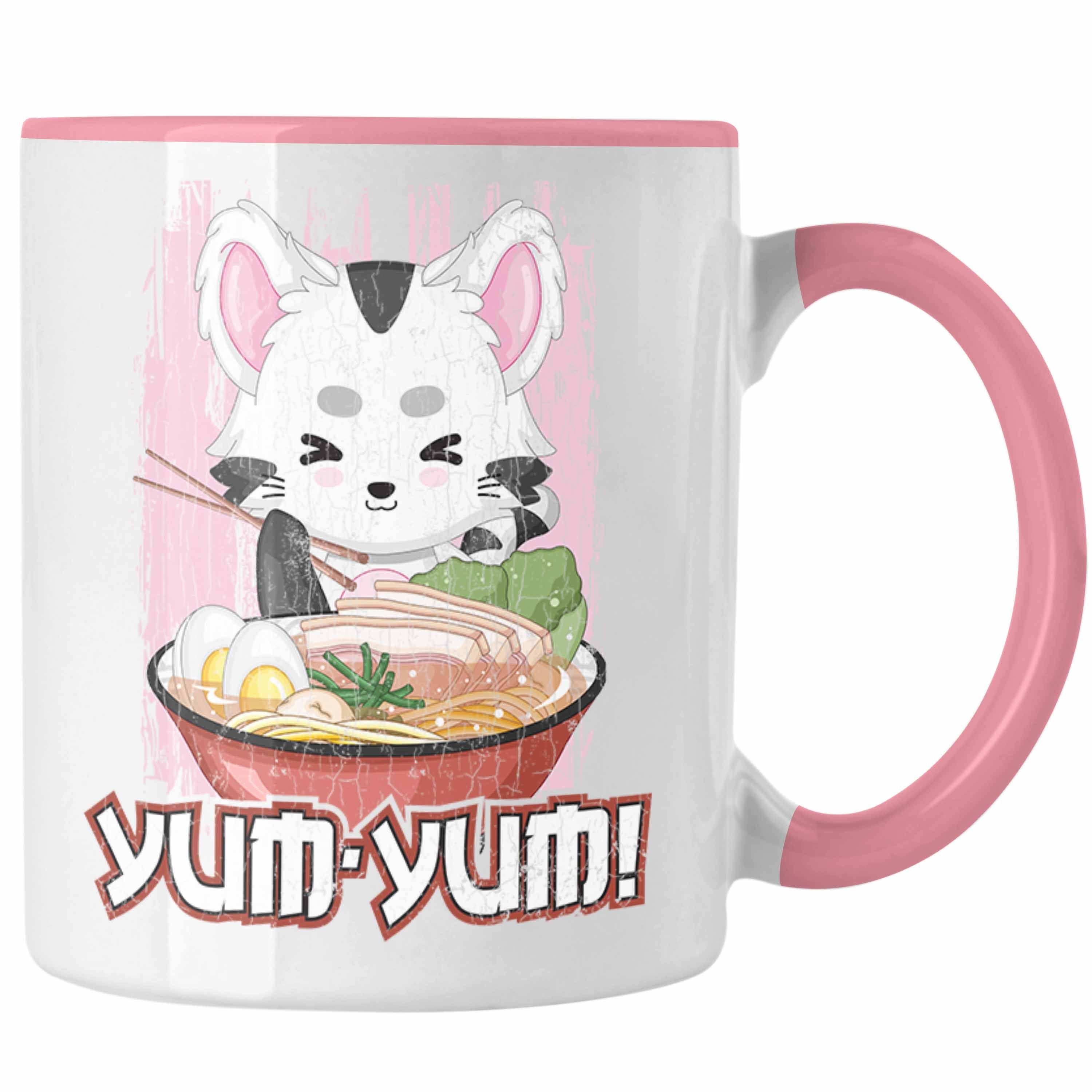 Deko Yum Tasse Tasse Yum Geschenke Kaffeetasse Trendation Geschenk Fan Spruch Anme Trendation - Anime Rosa