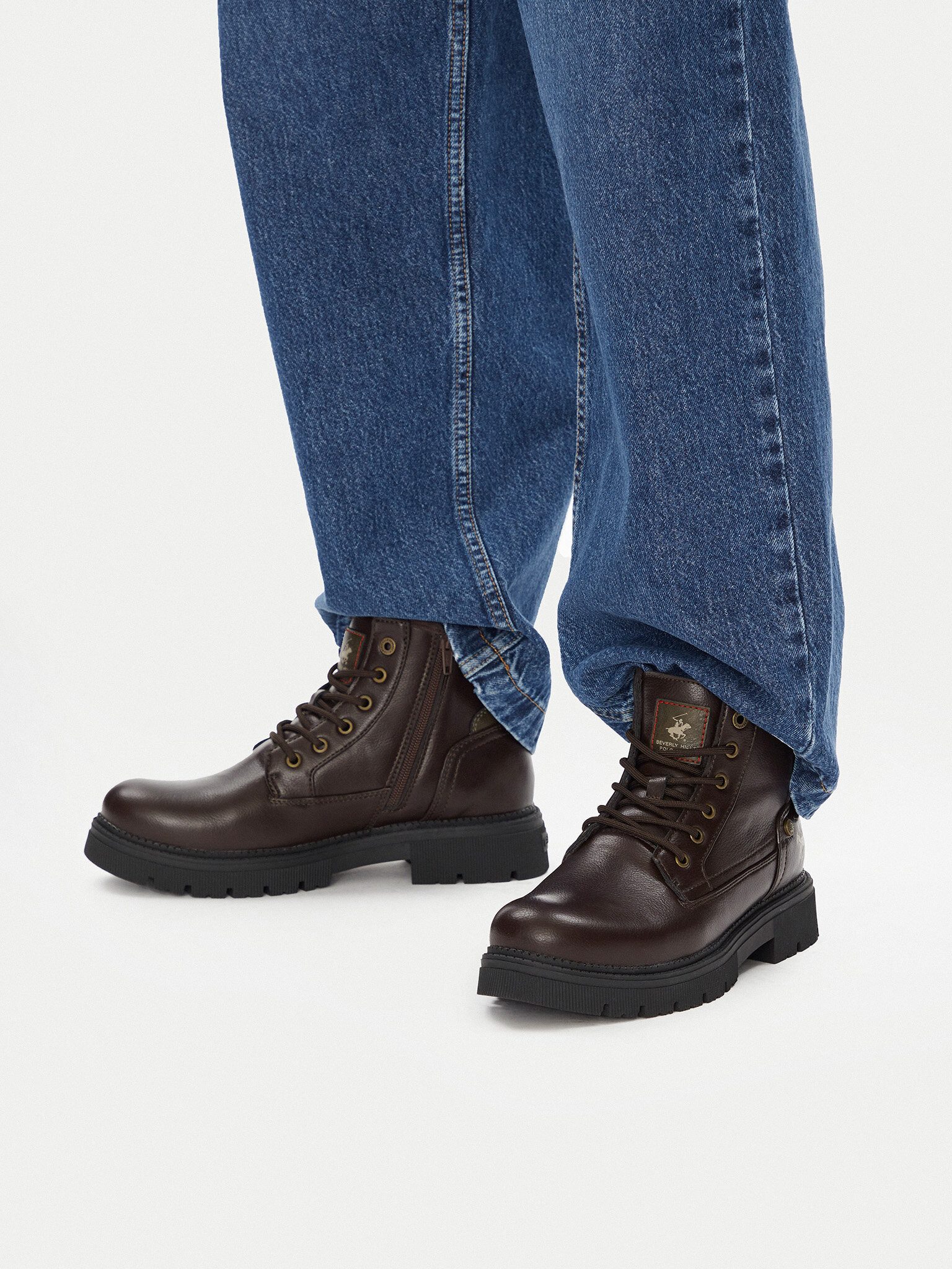 BEVERLY HILLS POLO CLUB Beverly Hills Polo Club Herrenschuhe Brown CEO-V5-10703 Schnürstiefel