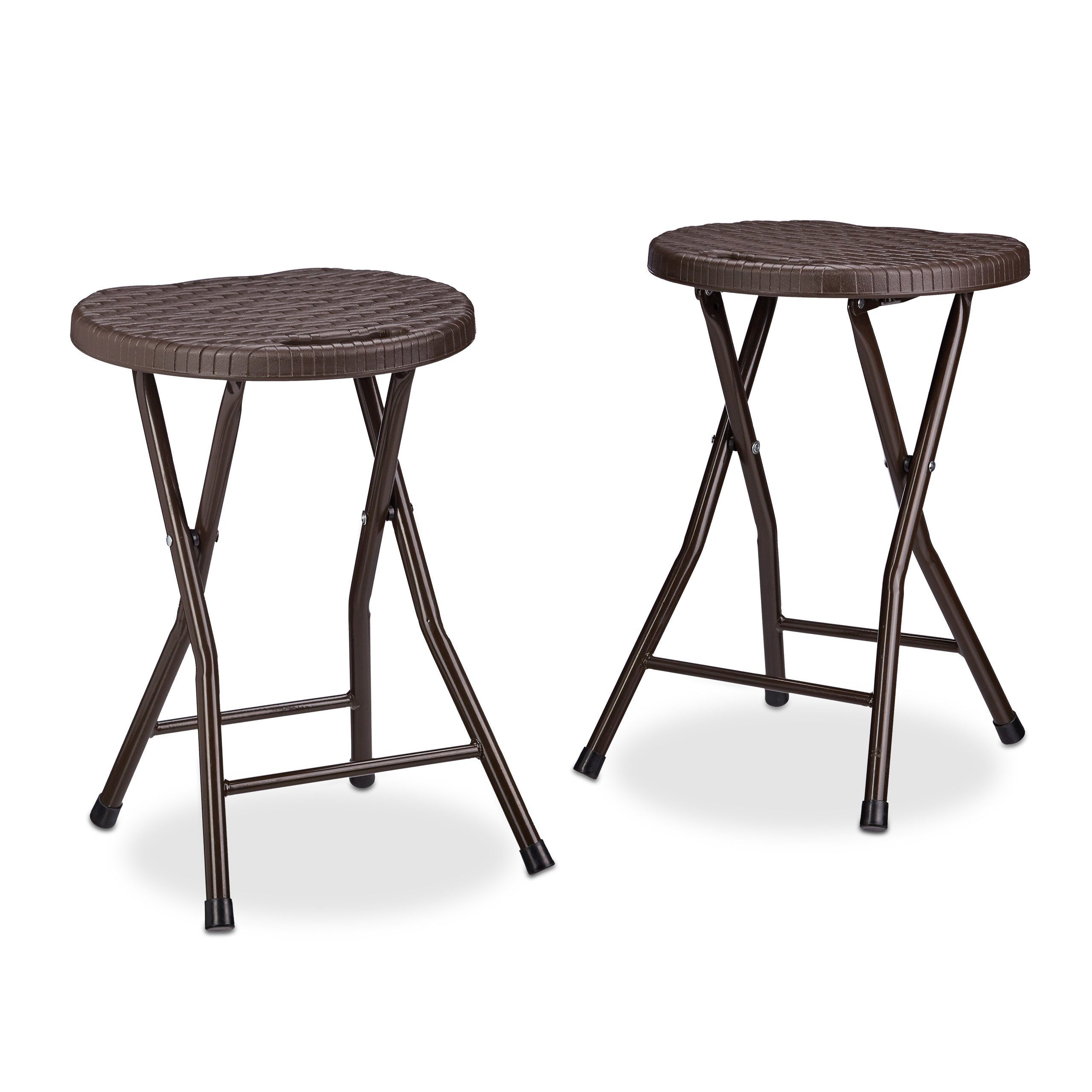 relaxdays Sitzhocker Klapphocker BASTIAN, Braun günstig online kaufen