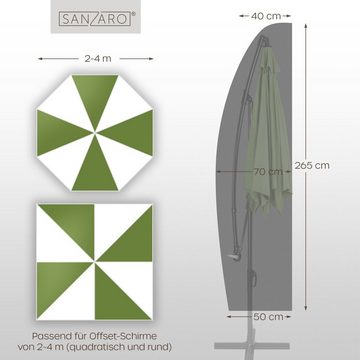 Sanzaro Sonnenschirm-Schutzhülle, RipStop-Technologie 600D Oxford Stoff, Reißfest und UV Beständig