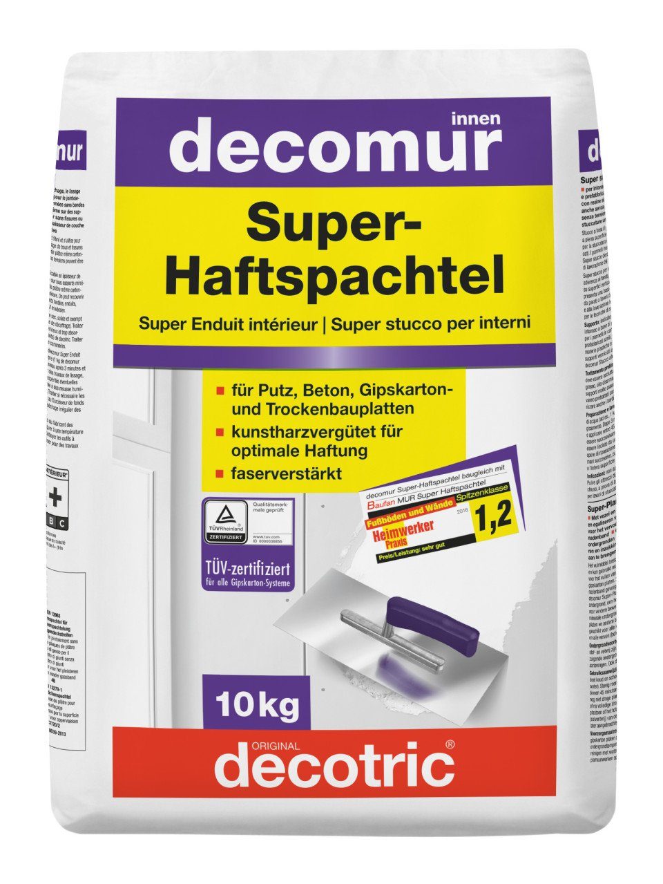 decotric® Spachtelmasse Decotric Decomur Super-Haftspachtel 10 kg günstig online kaufen