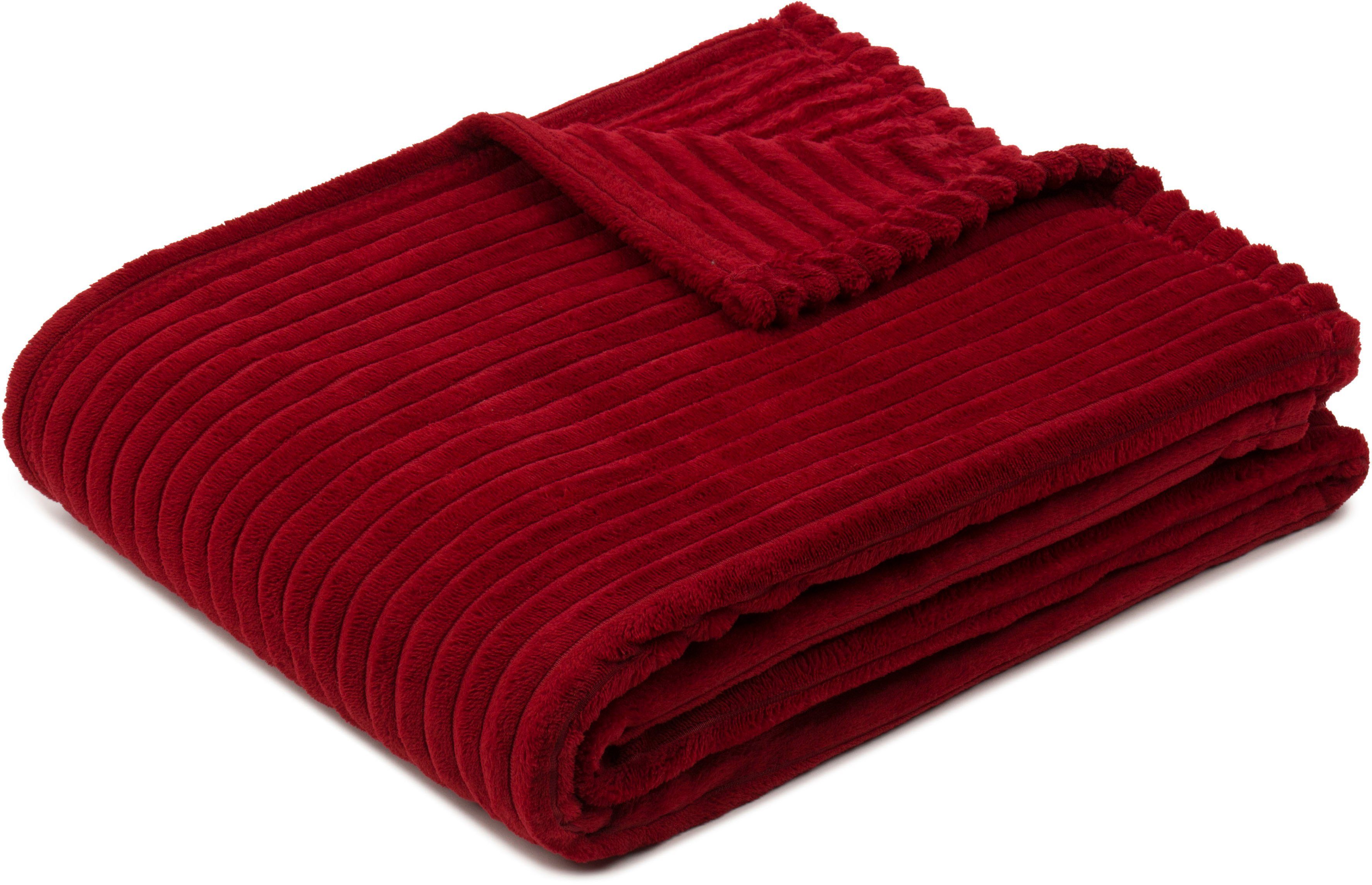 Wohndecke Feincord Kuscheldecke, Gözze, flauschig weich und wohlig warm – Bild 2 von 5