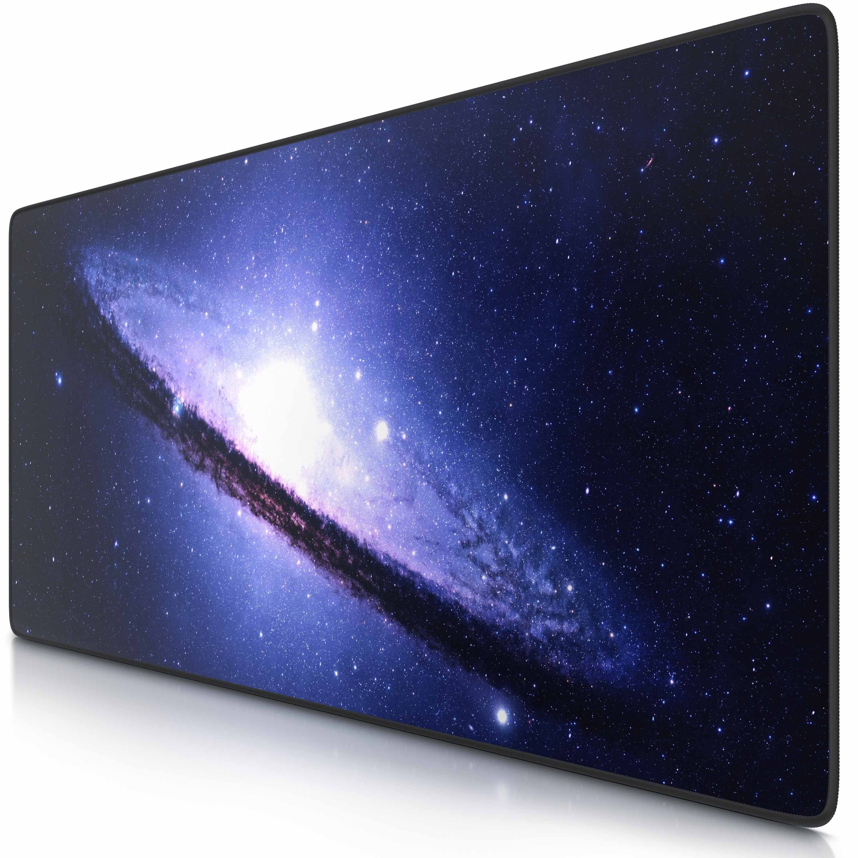 CSL Gaming Mauspad XXL Speed Mousepad 900 x 400 x 3 mm, große Tischunterlage, rutschfest, abwaschbar, Geschwindigkeit & Präzision, Galaxy