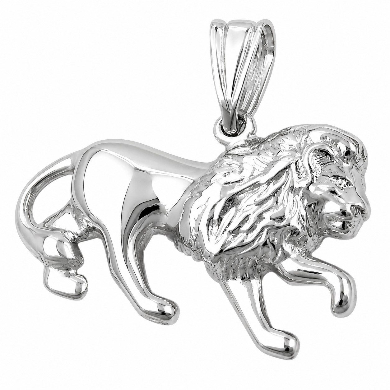 unbespielt Sternzeichenanhänger Löwen Anhänger 925 Silber Damen Herren – 15 x 23 mm, detailreich, Silberschmuck für Damen und Herren