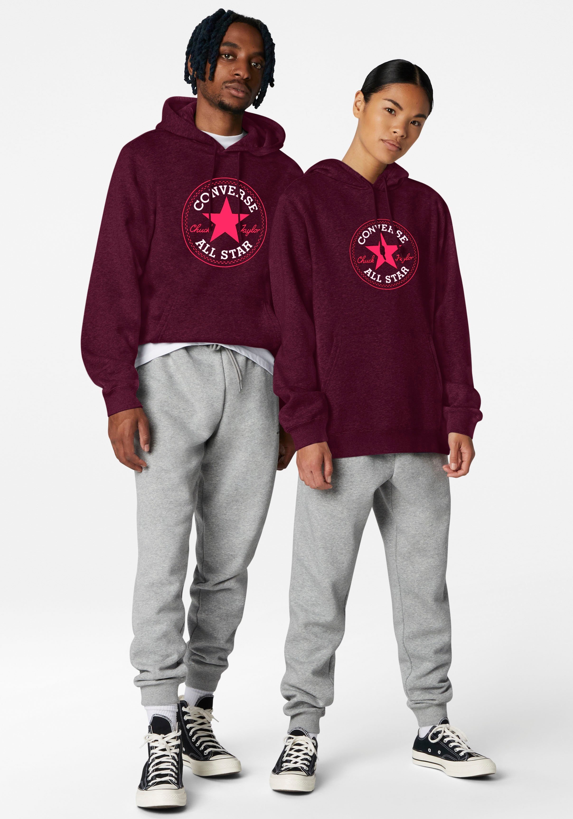 LARGE Converse deep CHU bordeaux FRONT STANDARD FIT CENTER Kapuzensweatshirt