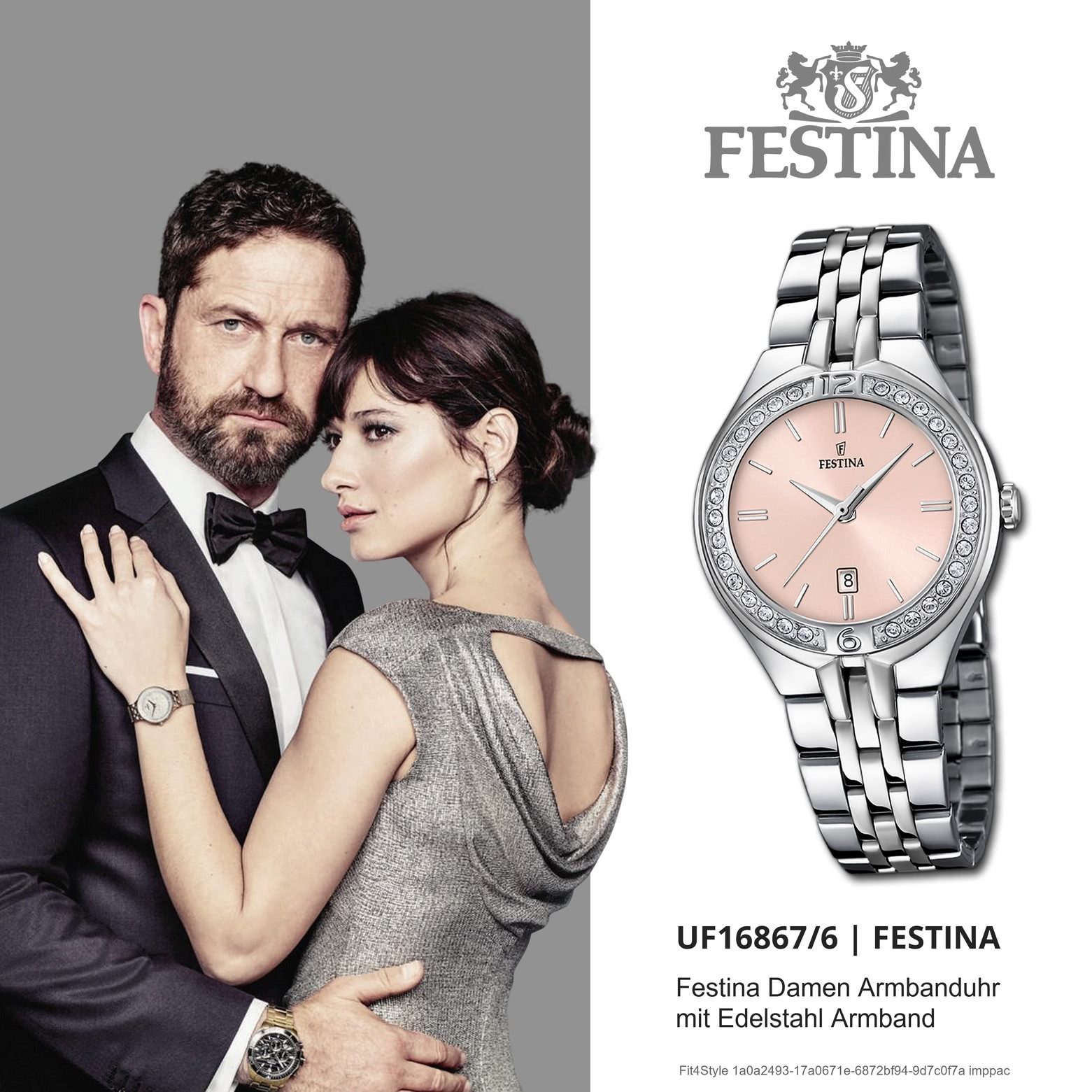 Festina Quarzuhr Festina Damenuhr Mademoiselle Armbanduhr, (Analoguhr), Damen Armbanduhr rund, Edelstahlarmband silber, Fashion