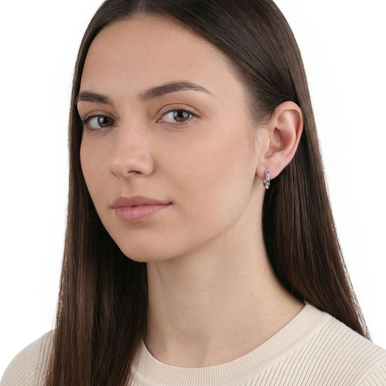 Noelani Paar Creolen Noelani Creolen für Damen, Silber 925, Zirkonia (Creole, 2-tlg)