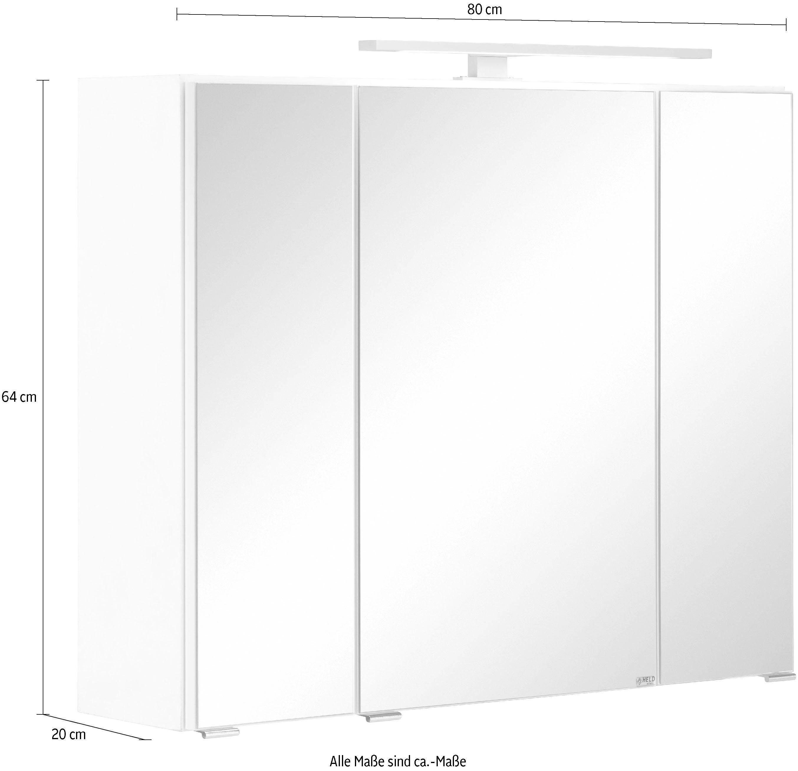 HELD MÖBEL LED Spiegelschrank Beleuchtung mit Ohio