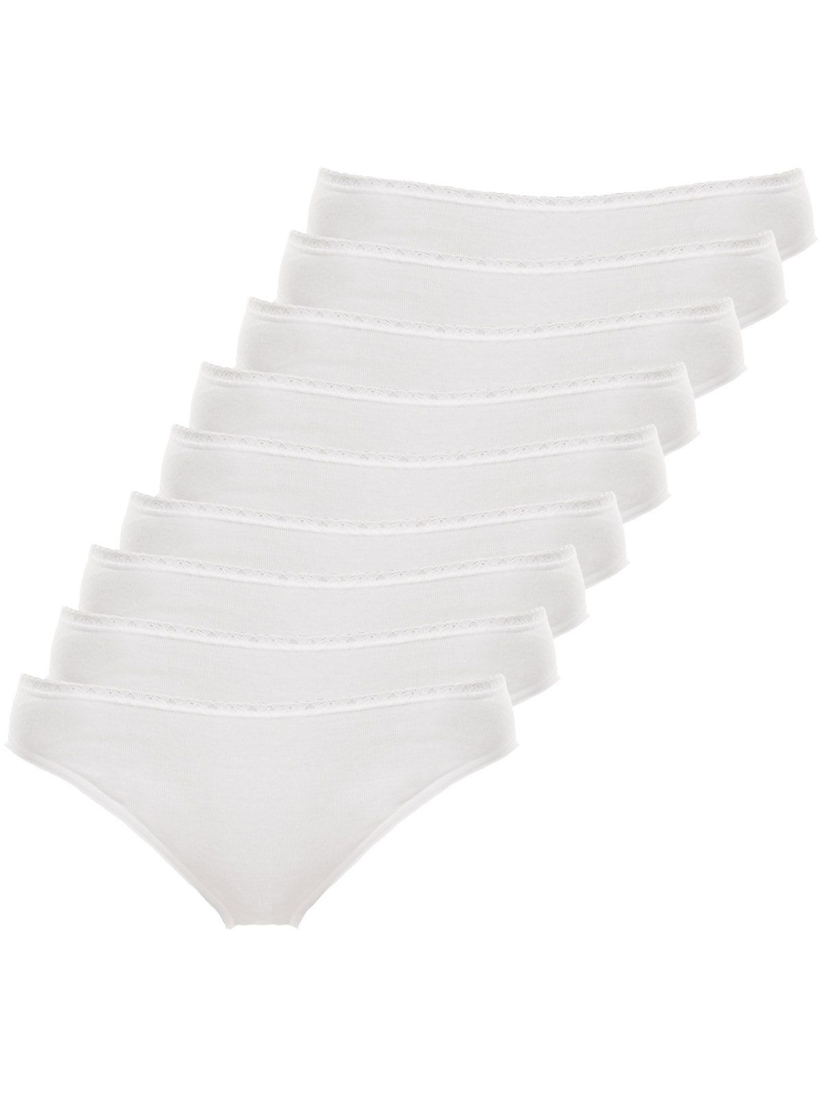 Hüftslip 9er Pack Damen Midislip Baumwolle