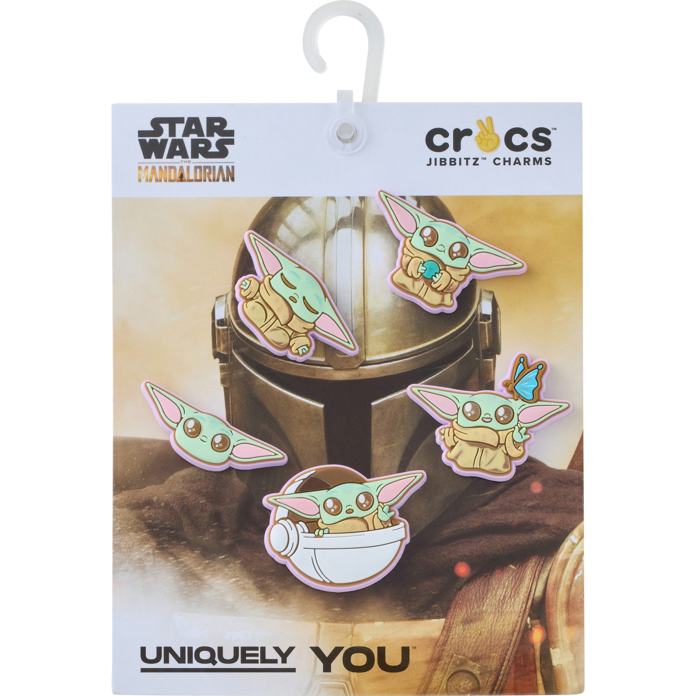 Crocs Schuhanstecker Jibbitz™ Star Wars Grogu (Set, 5-tlg., Kein Spielzeug. Nicht für Kinder unter 3 Jahren geeignet), Charm, Anstecker für Crocs Schuhe