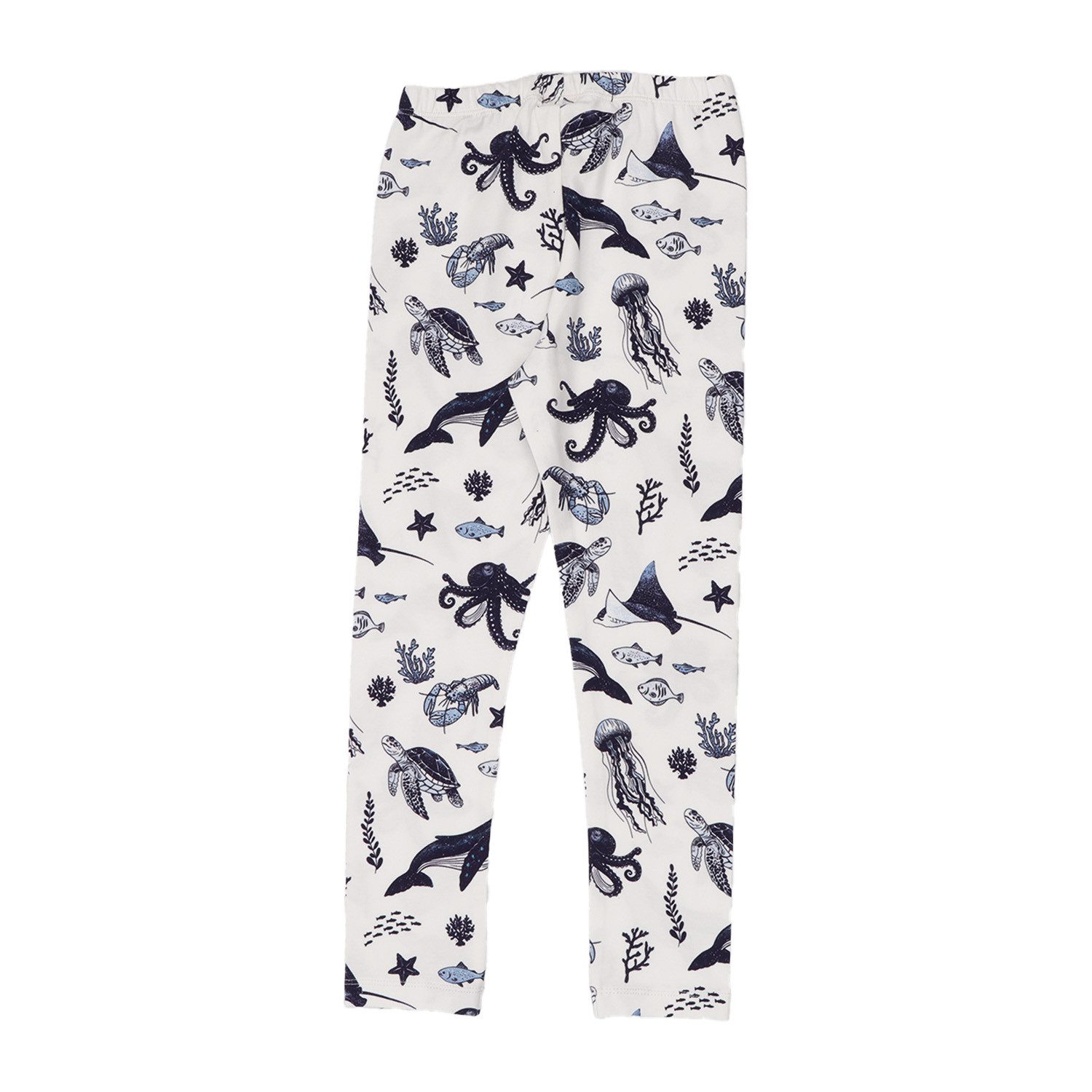 Walkiddy Leggings Walkiddy Wal & Oktopus Kinder Bio Baumwolle GOTS Weiß - Bio Baumwolle,GOTS, Kinderbekleidung,nachhaltige Klamotten
