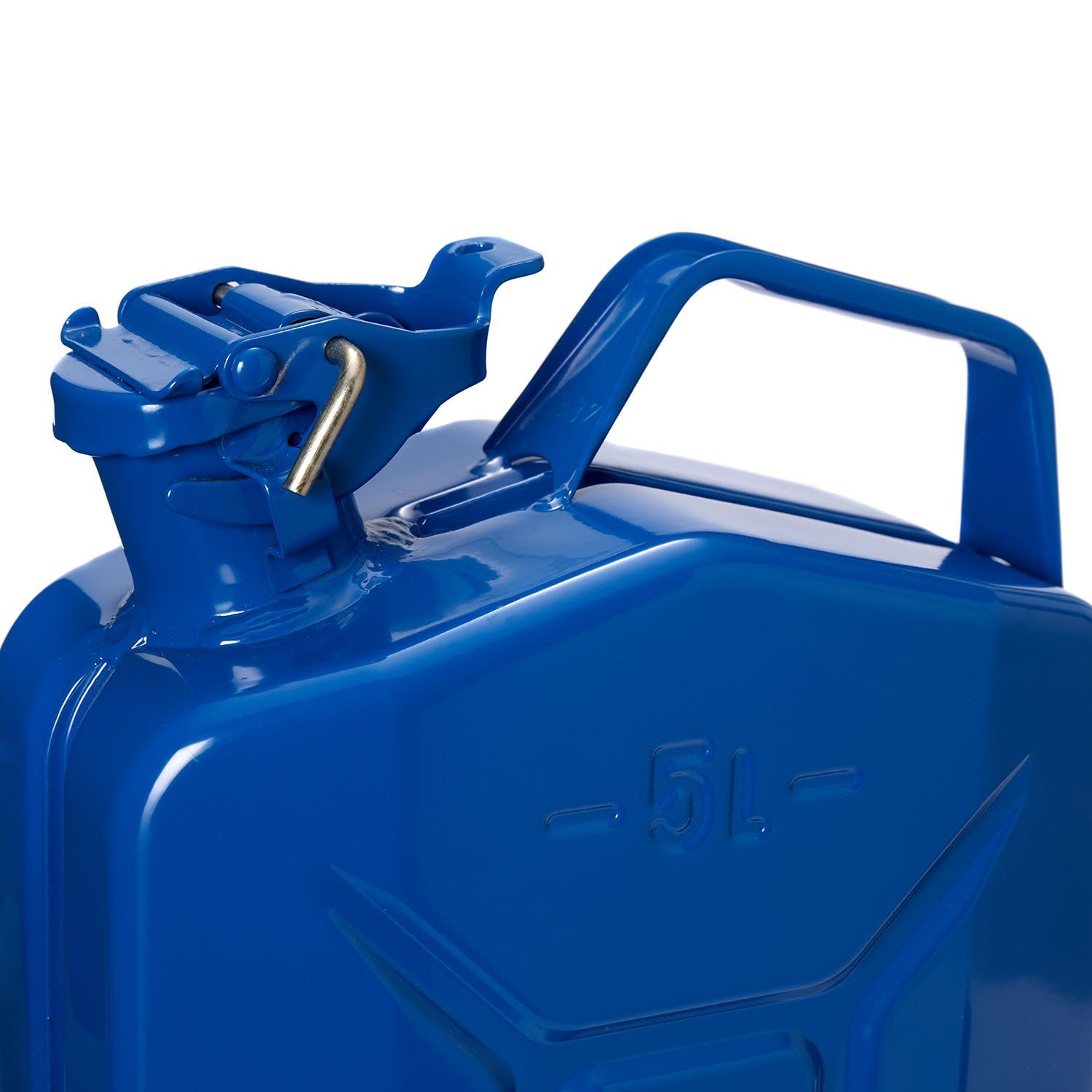 Un-Zulassung Lumaland & Benzin Oxid7 5L Diesel Benzinkanister Metall-Kraftstoffkanister Blau,