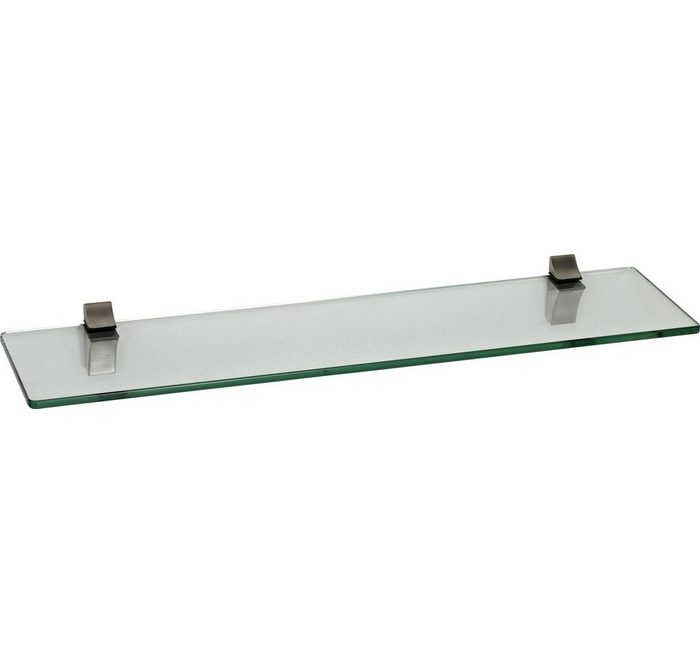 ib style Wandregal Glasregal 10mm klar 40 x 15 cm + Clip ECO Glasboden aus ESG-Sicherheitsglas - Wandregal