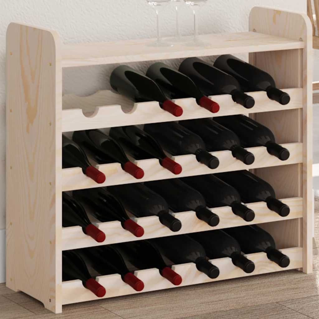 vidaXL Weinregal Weinregal mit Oberplatte 67,5x25x60 cm Massivholz Kiefer, 1-tlg.